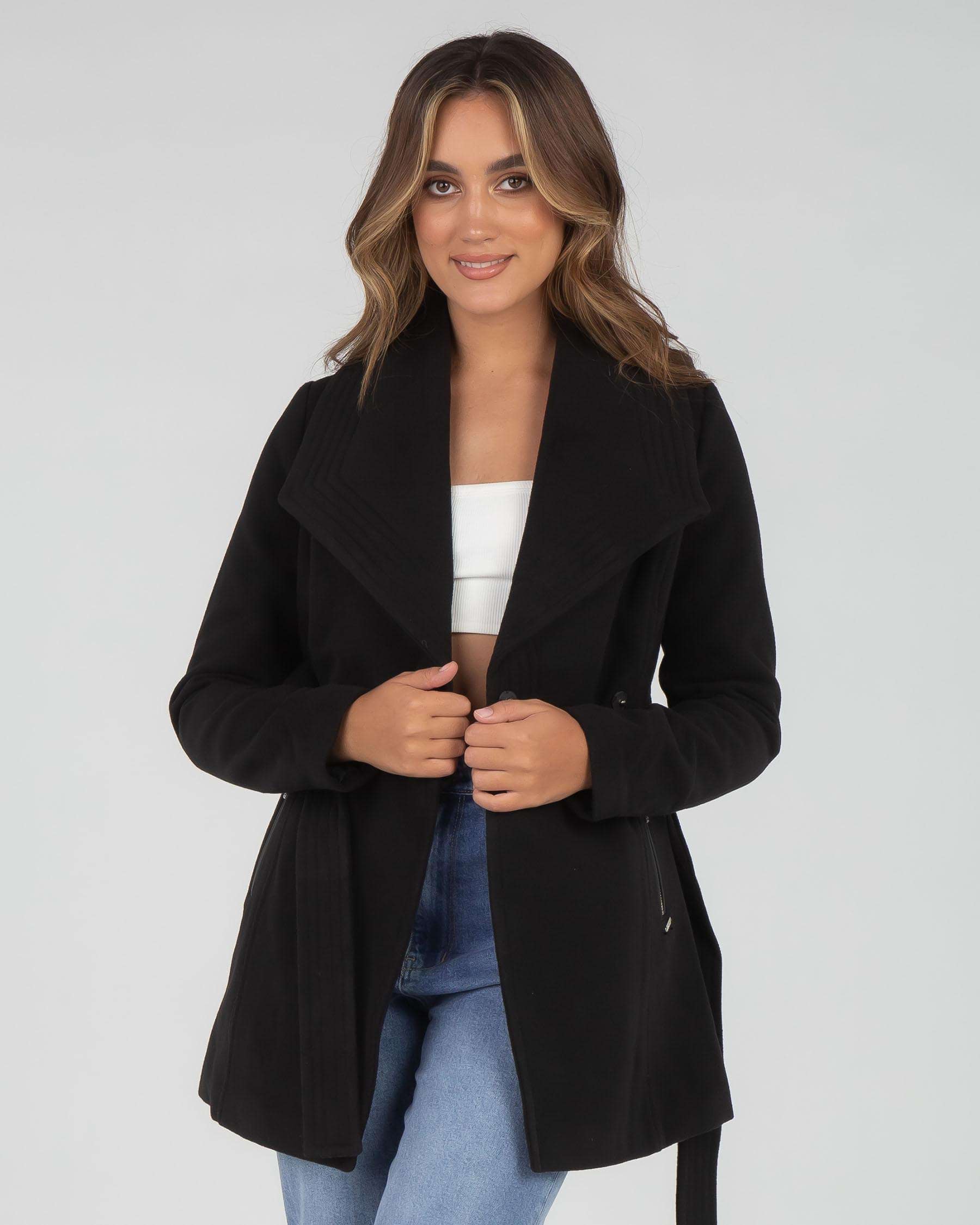 Ava And Ever Barossa Coat In Black - Fast Shipping & Easy Returns ...