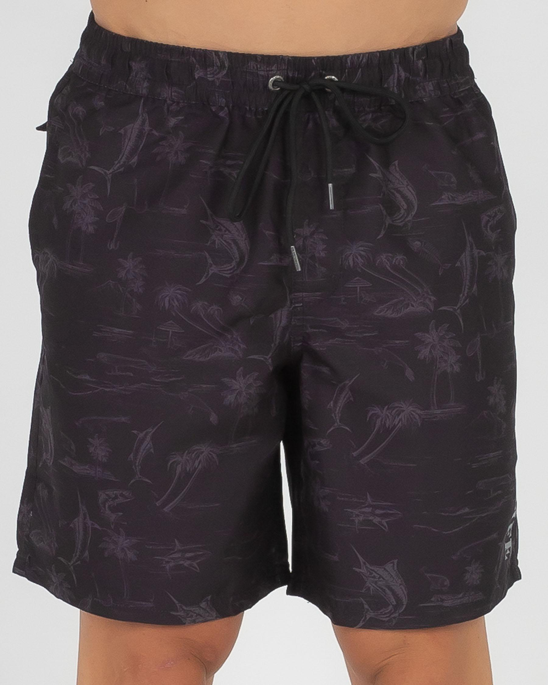 Salty Life Uncharted Board Shorts In Black - Fast Shipping & Easy ...