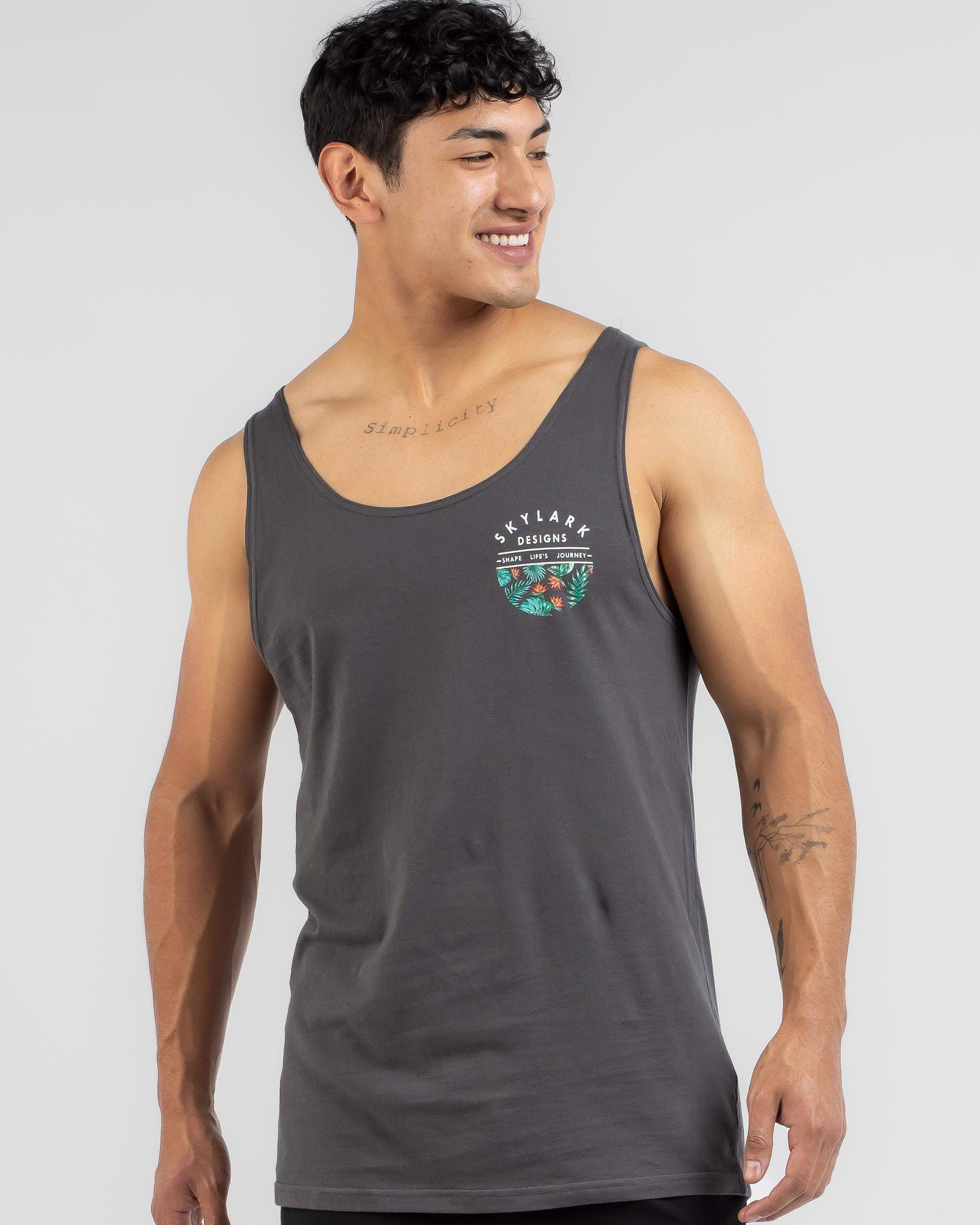 Shop Skylark Ocean Vibe Singlet In Charcoal - Fast Shipping & Easy ...