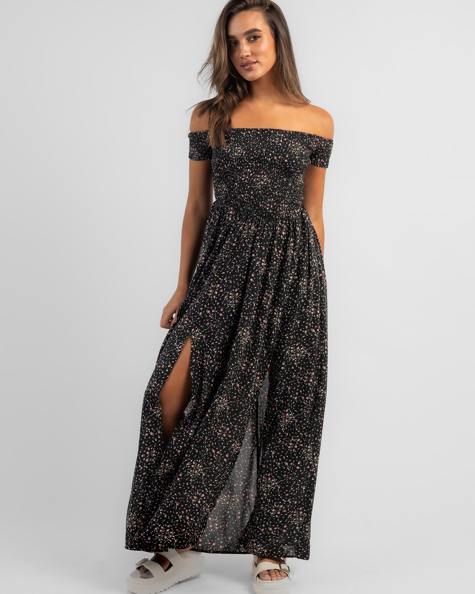 Shop Ava And Ever Danni Maxi Dress In Black Floral - Fast Shipping ...