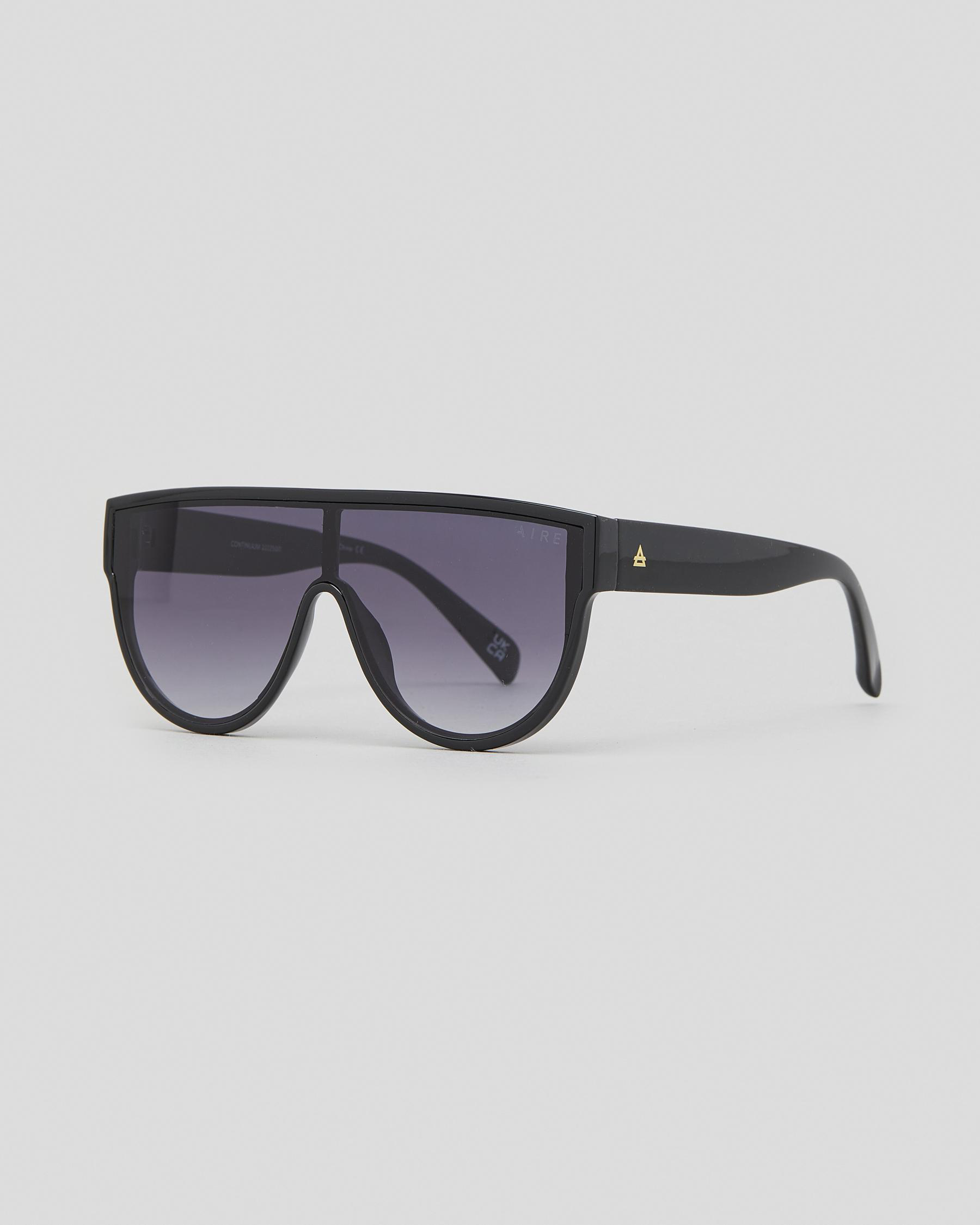 Shop Aire Continuum Sunglasses In Black/cool Smoke Grad - Fast Shipping ...