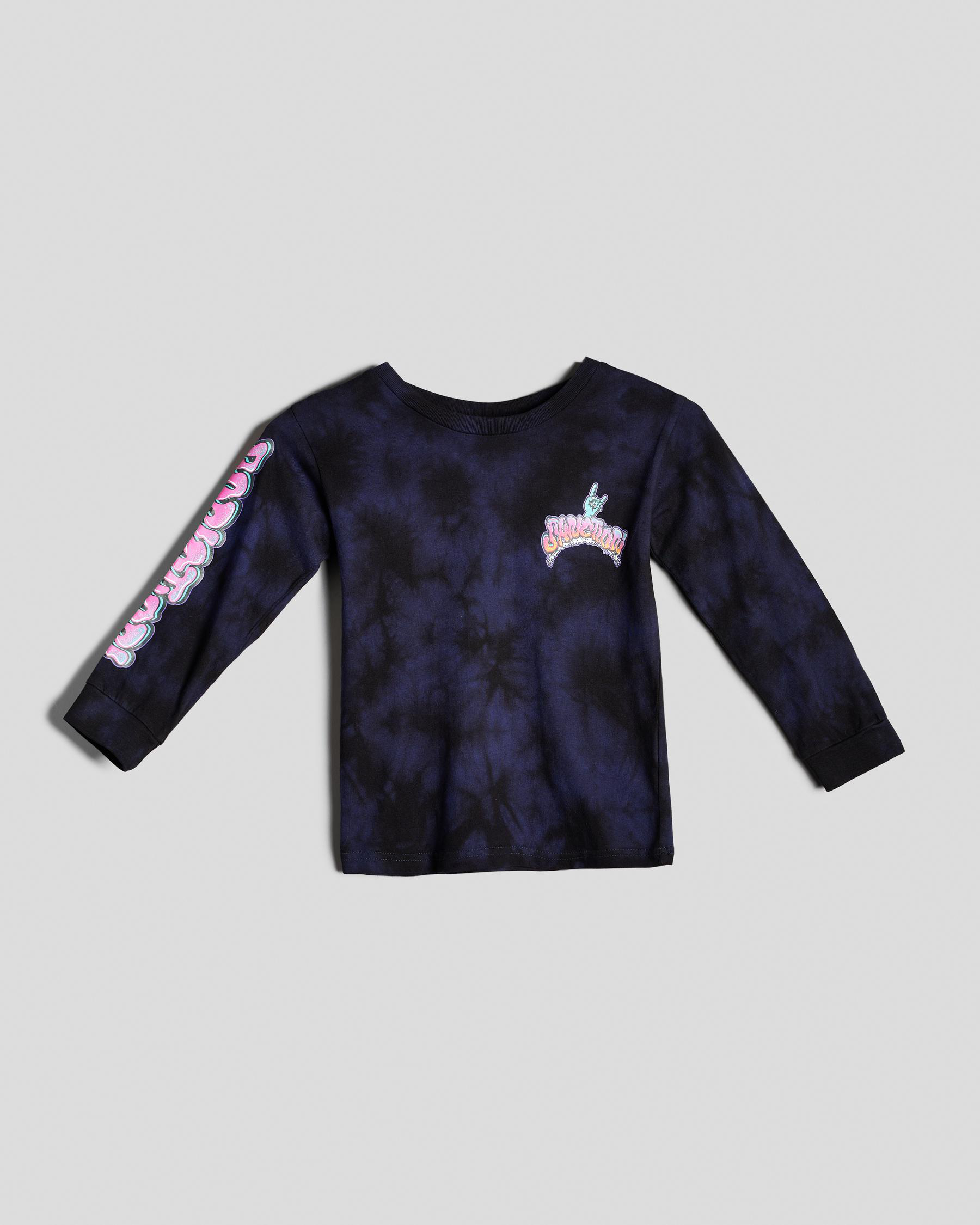 Shop Sanction Toddlers' Hang Ten Long Sleeve T-Shirt In Navy Mottle ...