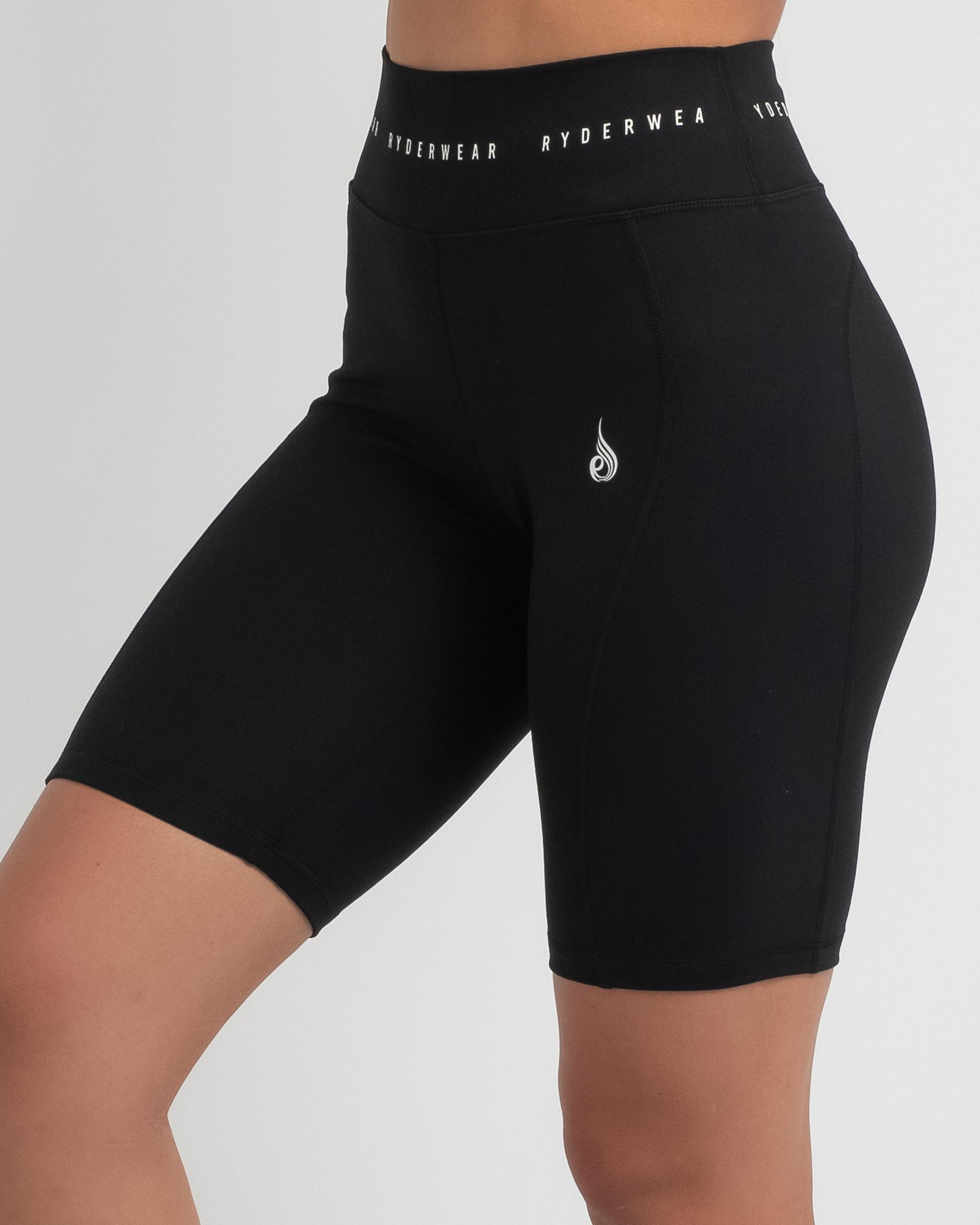 Ryderwear Reflex High Waisted Bike Shorts In Black - Fast Shipping ...