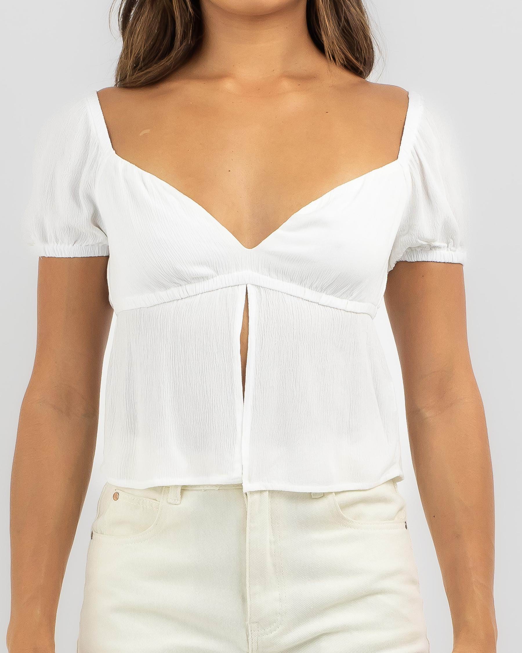 Shop Mooloola Julie Split Cami Top In White - Fast Shipping & Easy ...