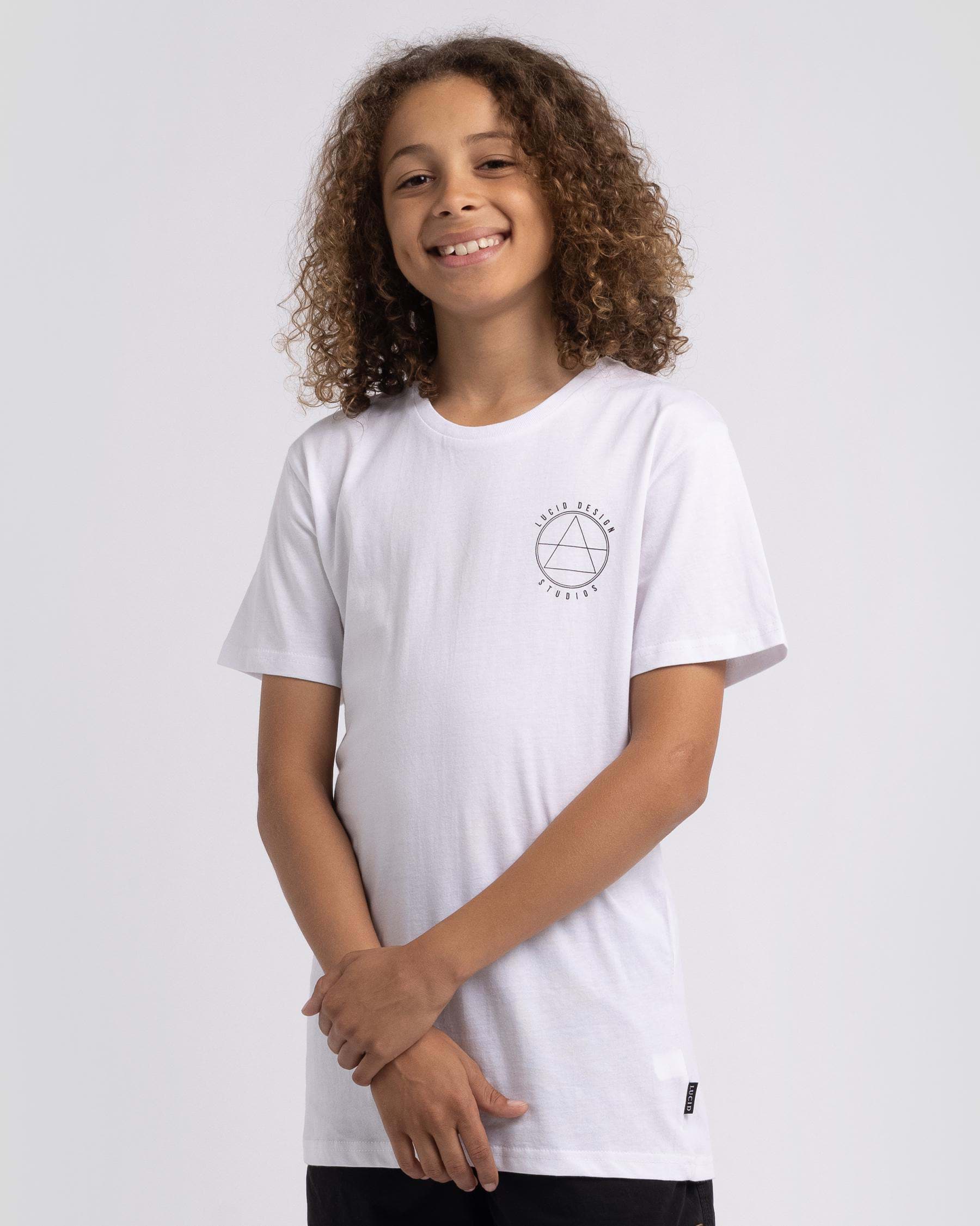 Shop Lucid Boys' Orbit T-Shirt In White - Fast Shipping & Easy Returns ...