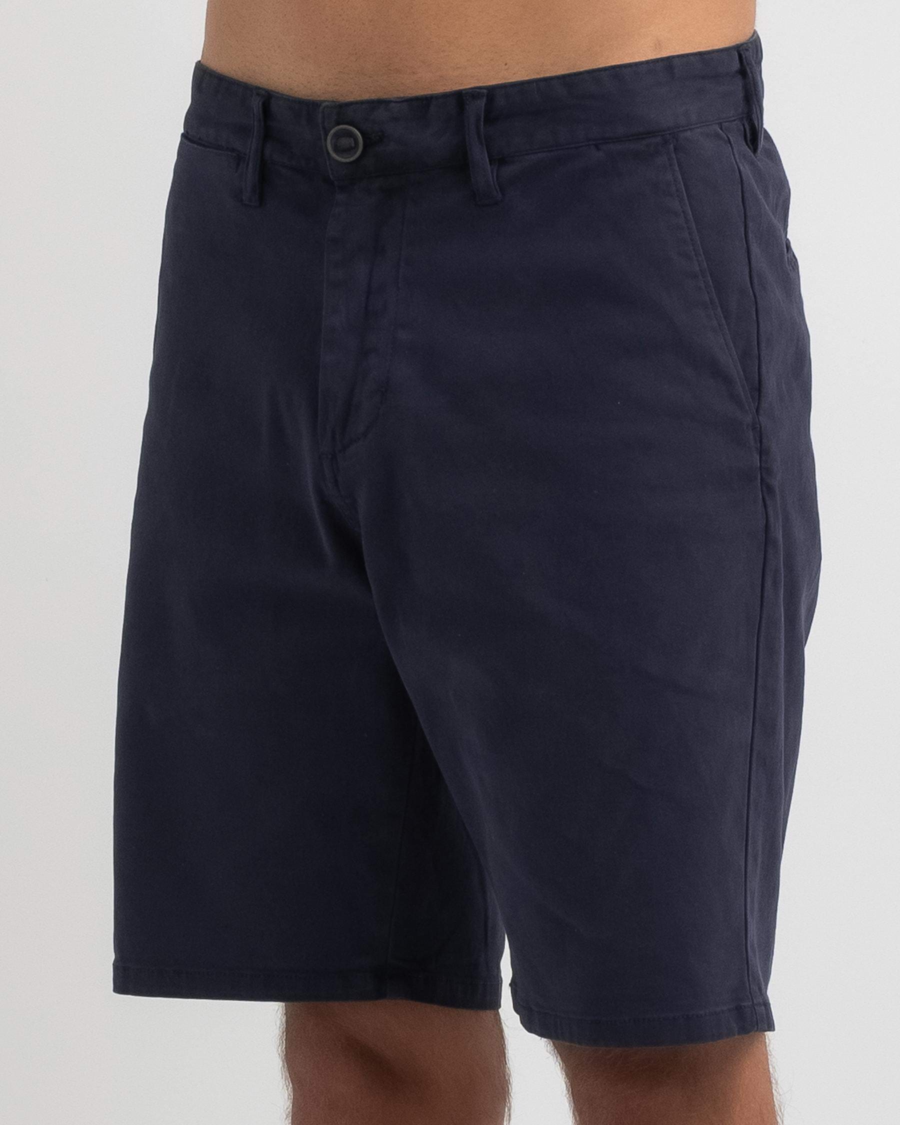 Shop Billabong Wave Wash Twill Walk Shorts In Navy - Fast Shipping ...