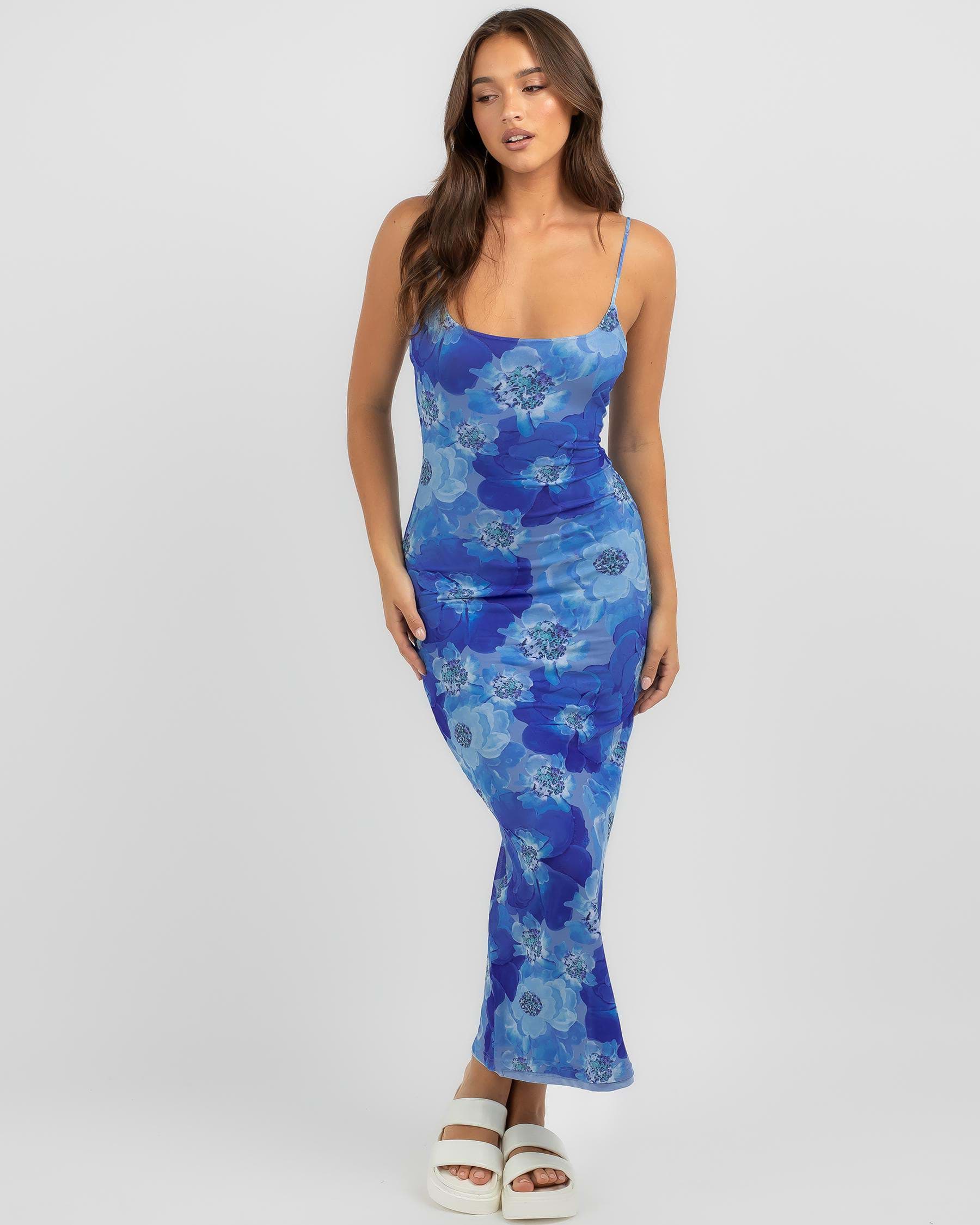 Shop Luvalot Delilah Maxi Dress In Blue - Fast Shipping & Easy Returns ...