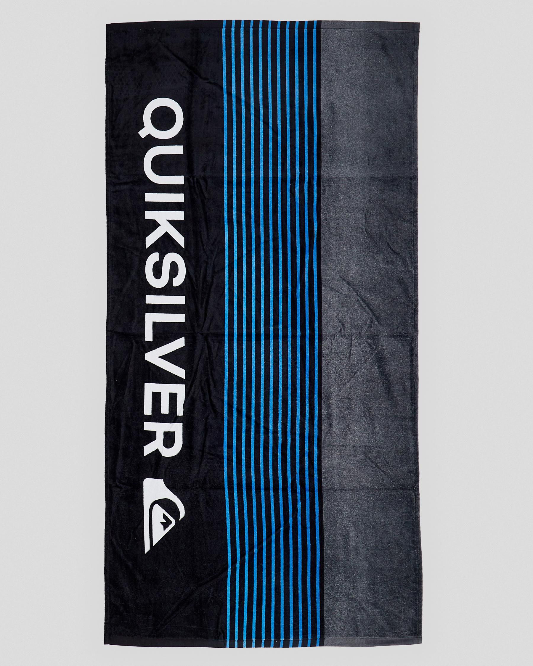 Shop Quiksilver Slab Towel In Black - Fast Shipping & Easy Returns ...