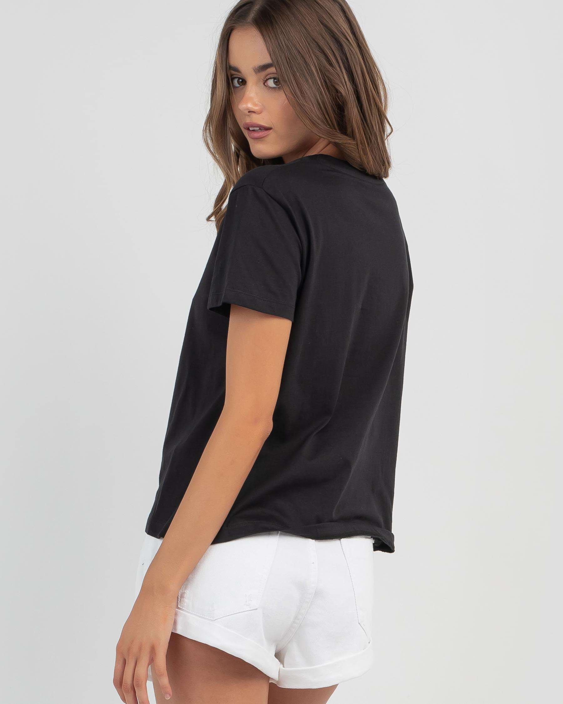 Shop Roxy Epic Afternoon Corpo T-Shirt In Anthracite - Fast Shipping ...
