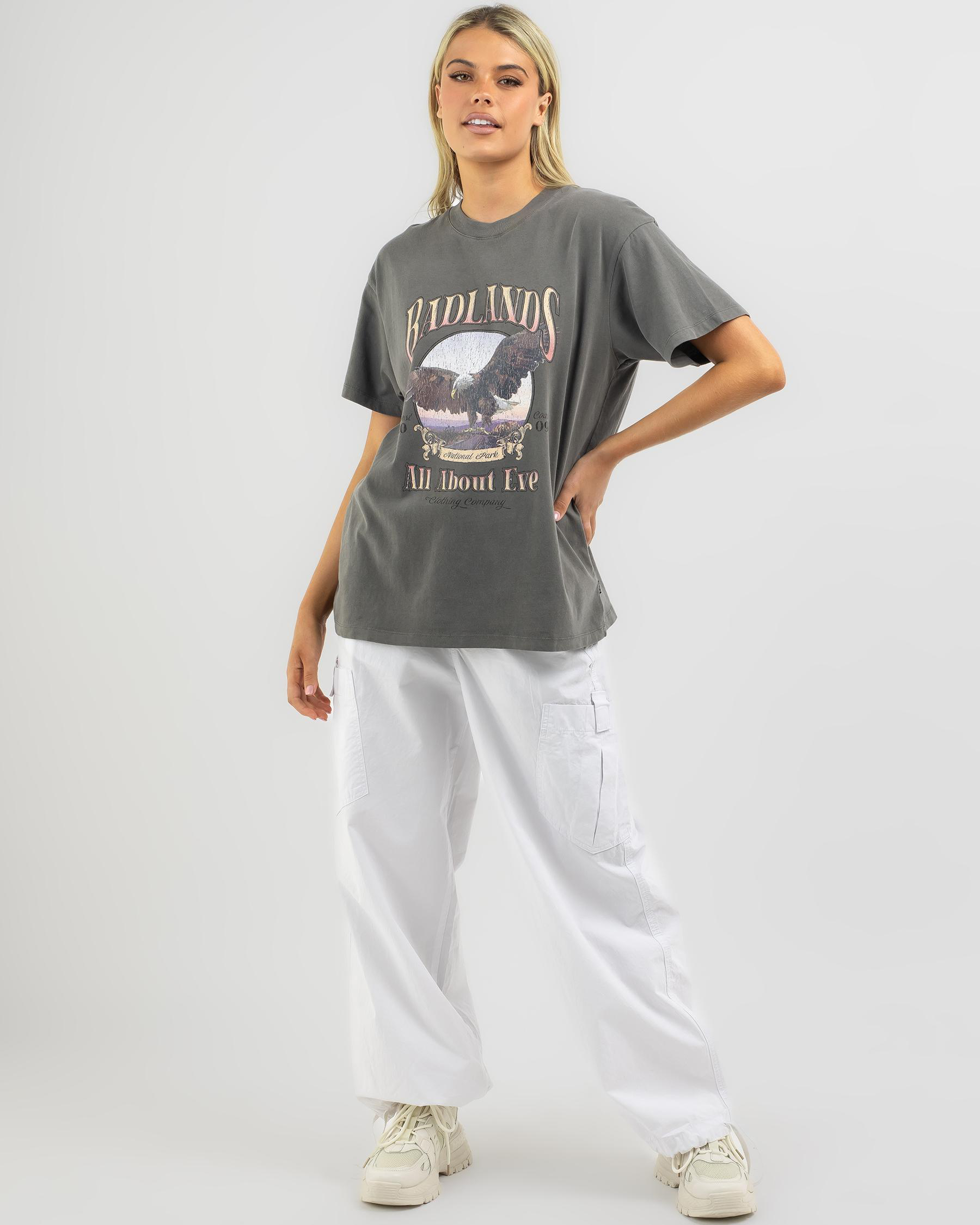 Shop All About Eve Badlands T-Shirt In Charcoal - Fast Shipping & Easy ...
