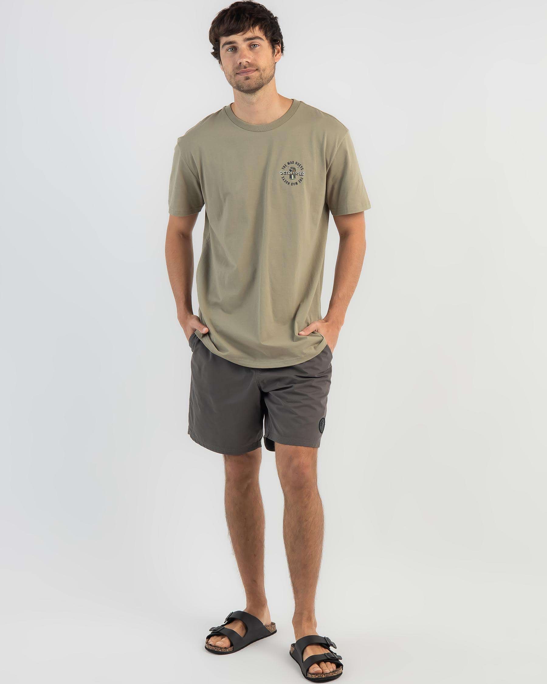 Shop The Mad Hueys Octopissed T-Shirt In Khaki - Fast Shipping & Easy ...