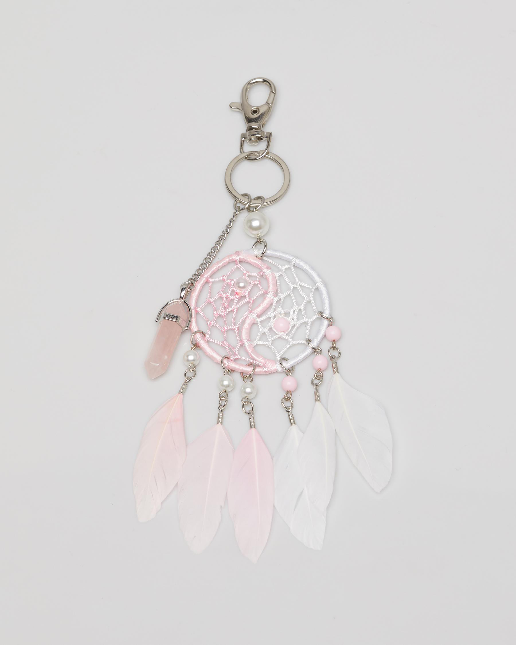 Shop Karyn In LA Yin & Yang Small Bag Charm In Pink/white - Fast ...