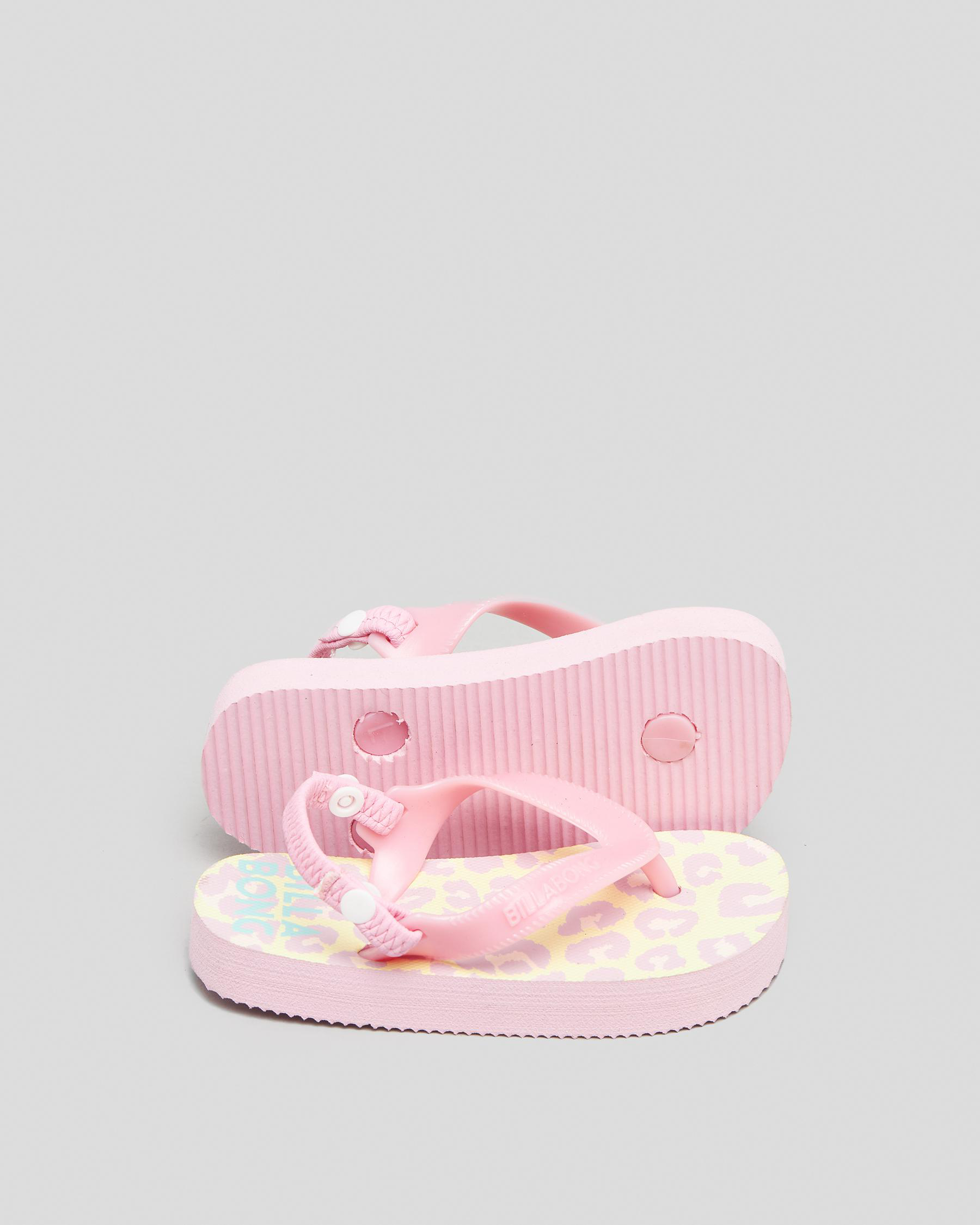 Shop Billabong Toddlers' Honey Thongs In Pink - Fast Shipping & Easy ...