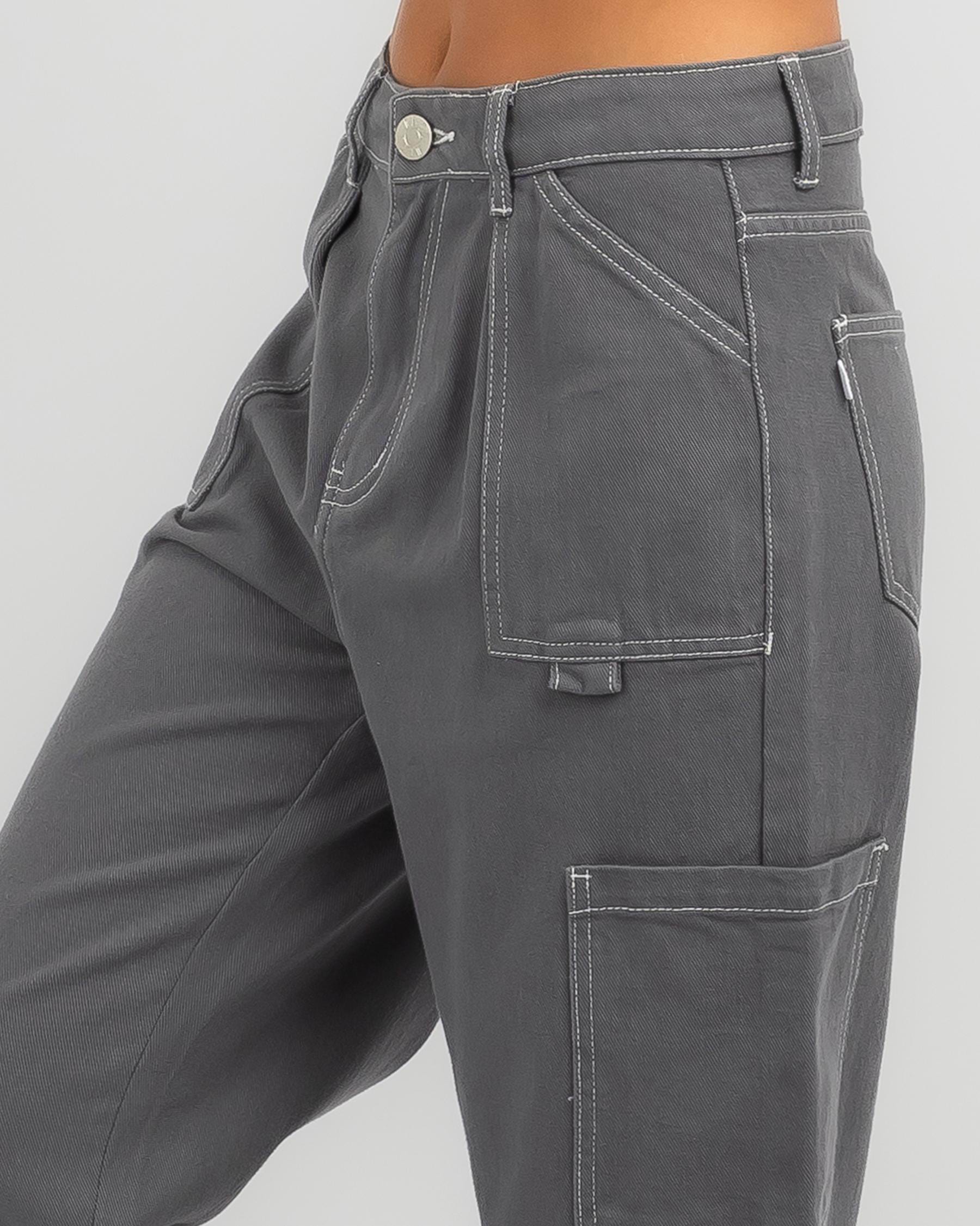 Shop DESU Hound Dog Cargo Jeans In Grey - Fast Shipping & Easy Returns ...