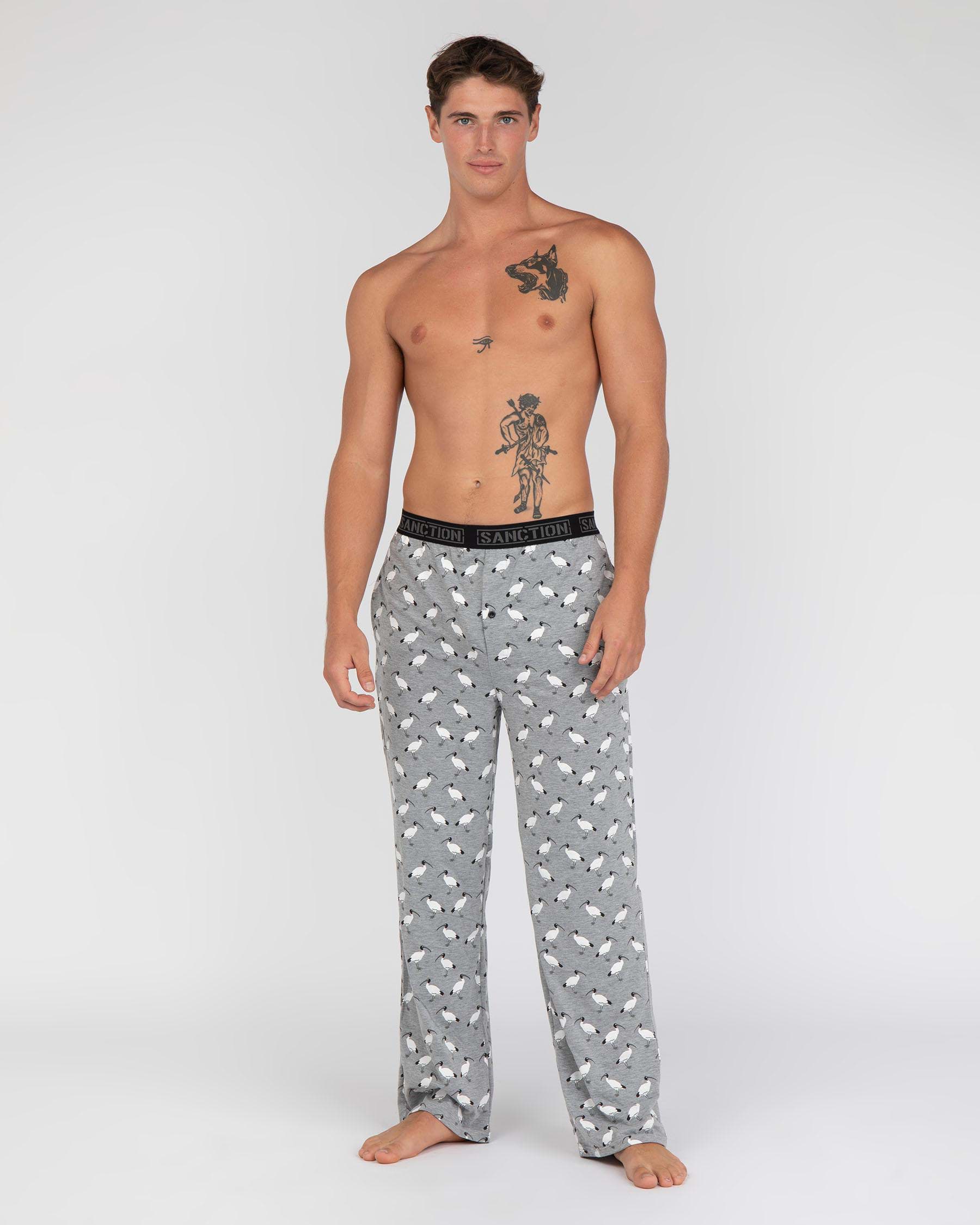 Sanction Bin Chicken Pyjama Pants In Grey City Beach Australia