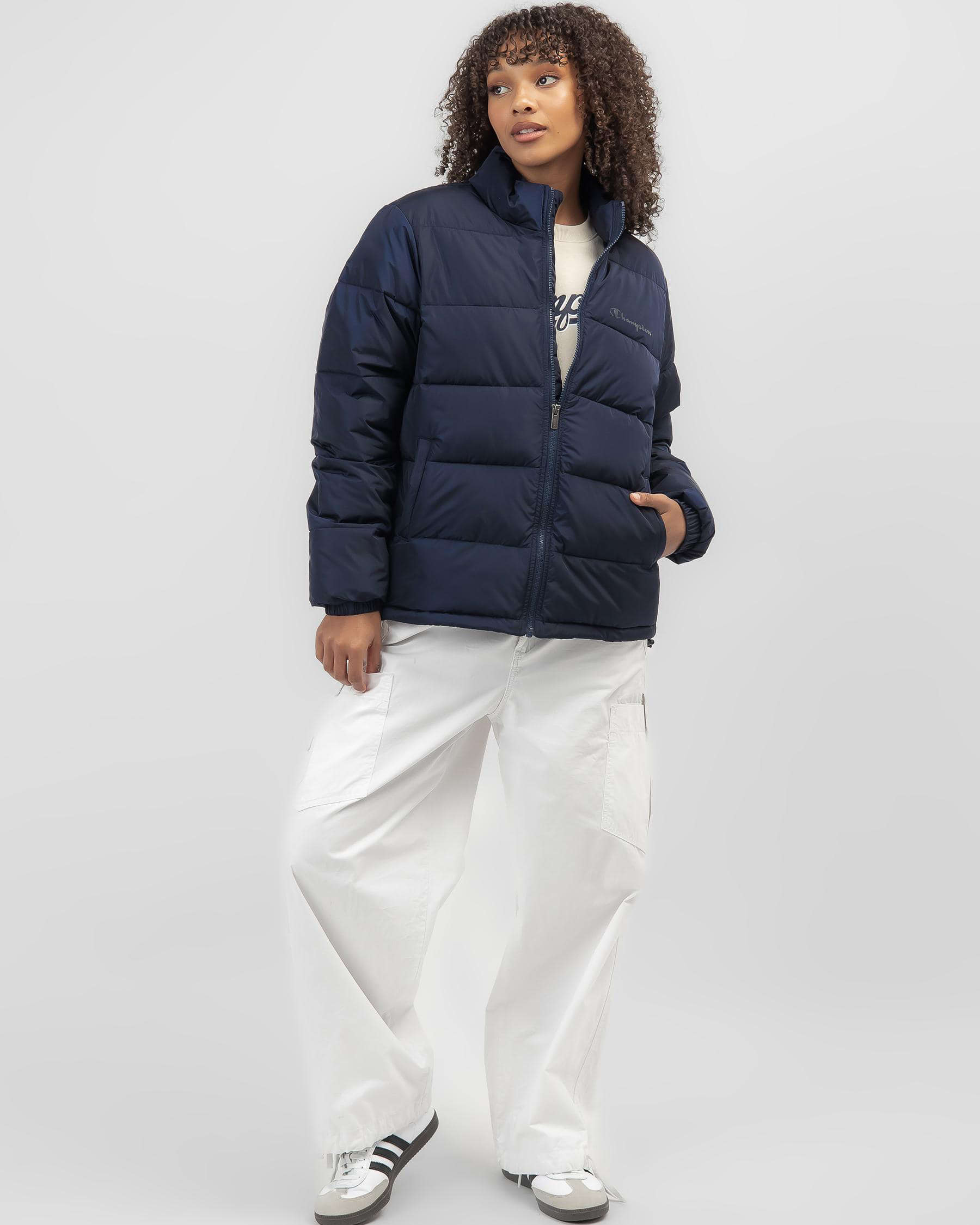 Shop Champion Rochester Puffer Jacket In Navy - Fast Shipping & Easy ...