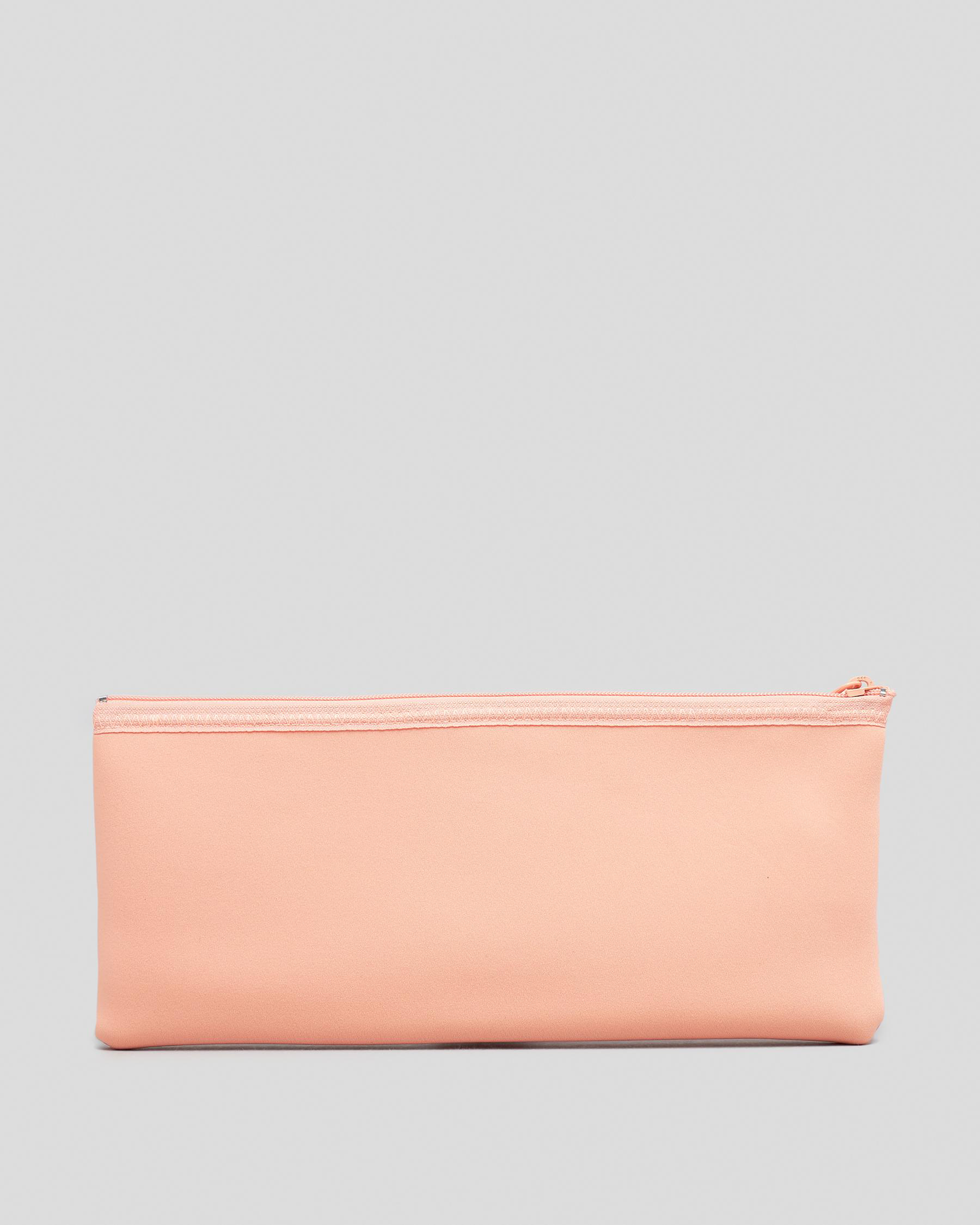 Shop Roxy Happy Wednesday Pencil Case In Papaya Punch Foam Flowers Swim ...