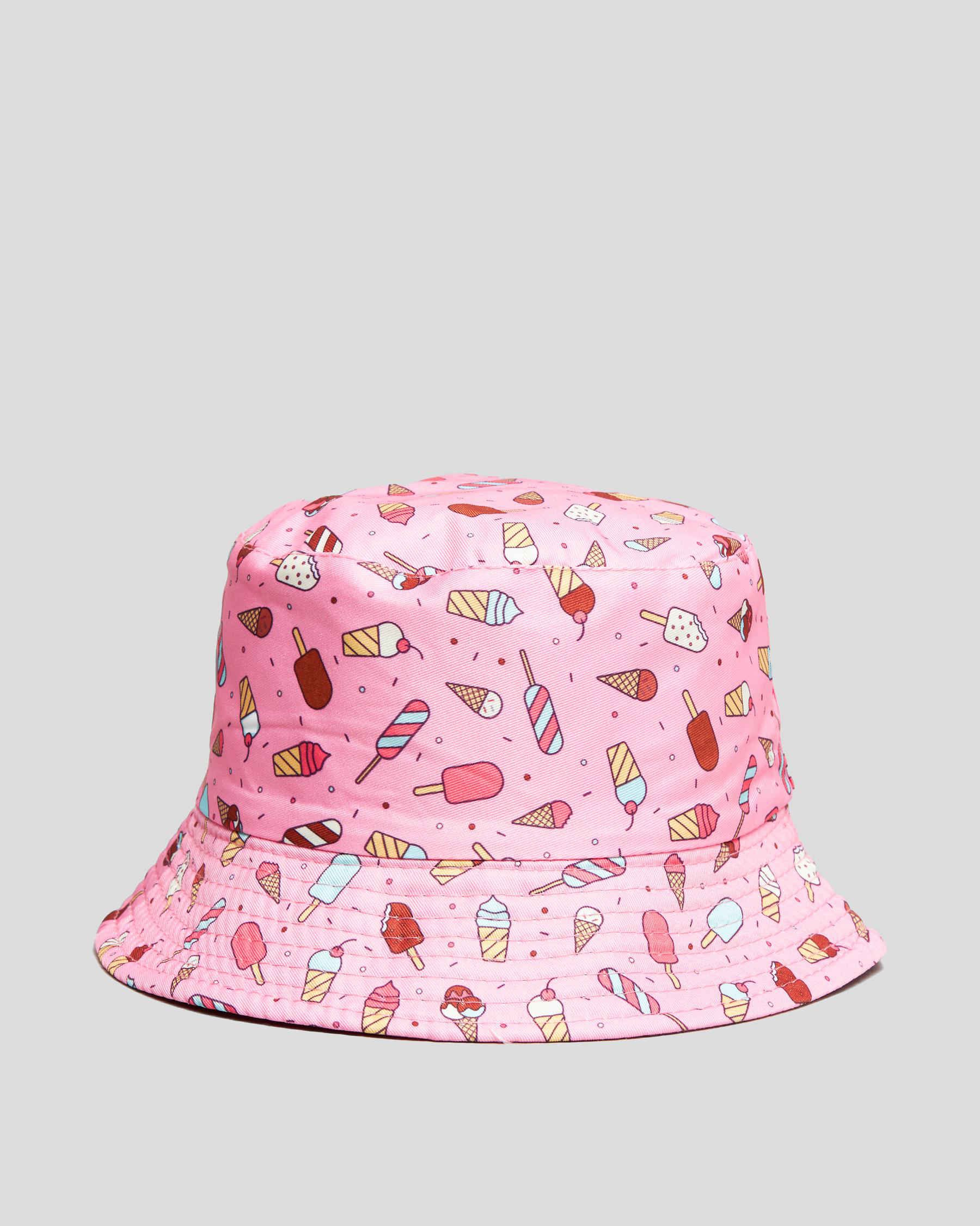 Shop Mooloola Toddlers' Ice Cream Reversible Bucket Hat In Pink - Fast ...