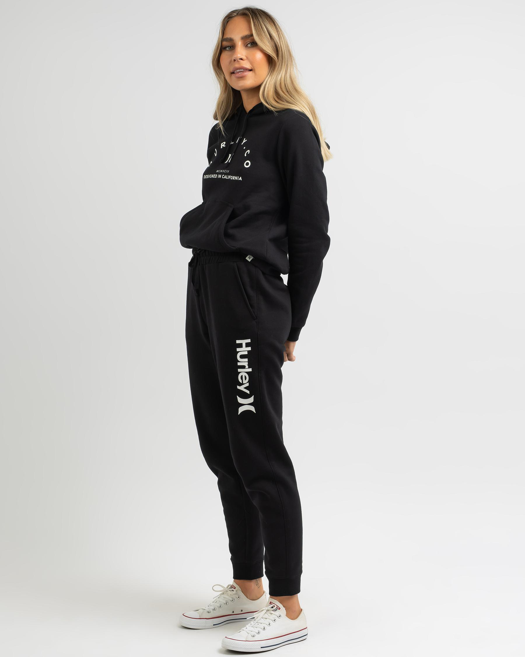 Shop Hurley One And Only Track Pants In Black - Fast Shipping & Easy ...