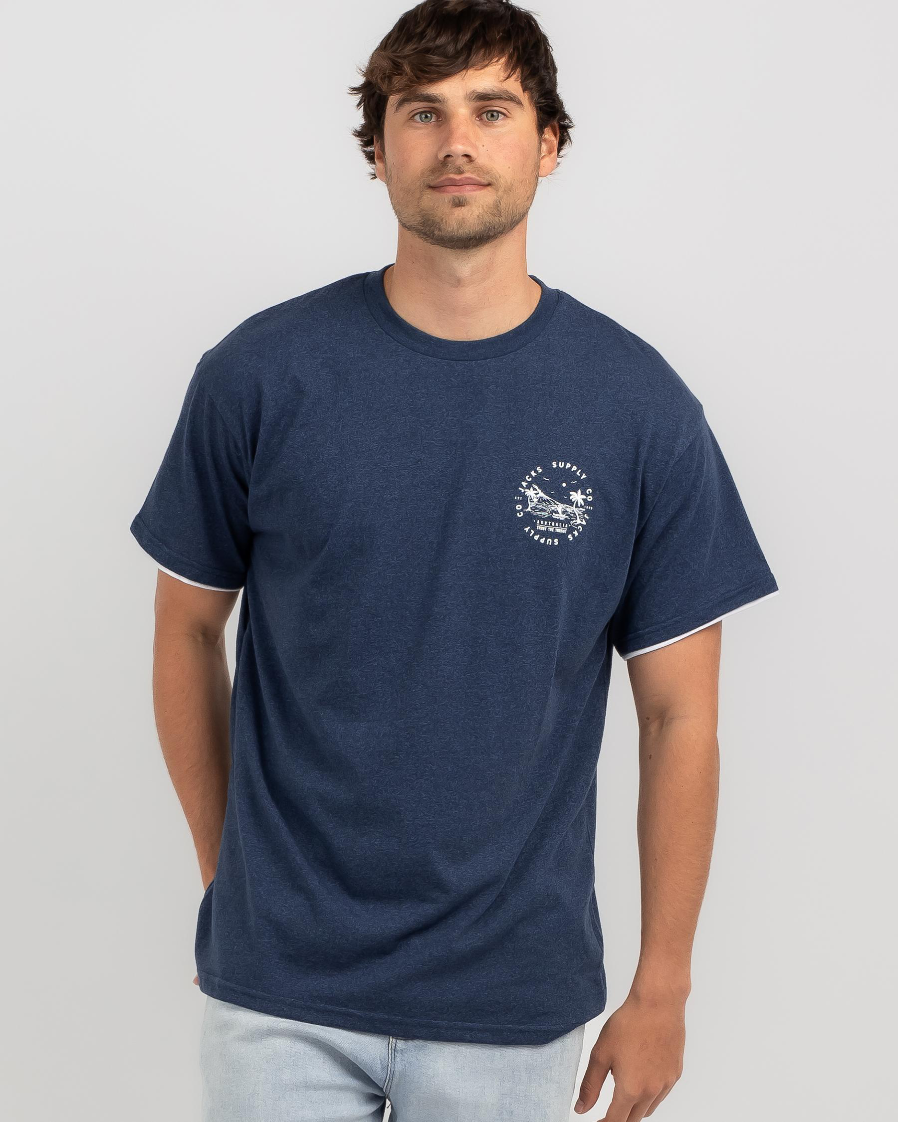 Jacks Reclined T-Shirt In Navy - Fast Shipping & Easy Returns - City ...