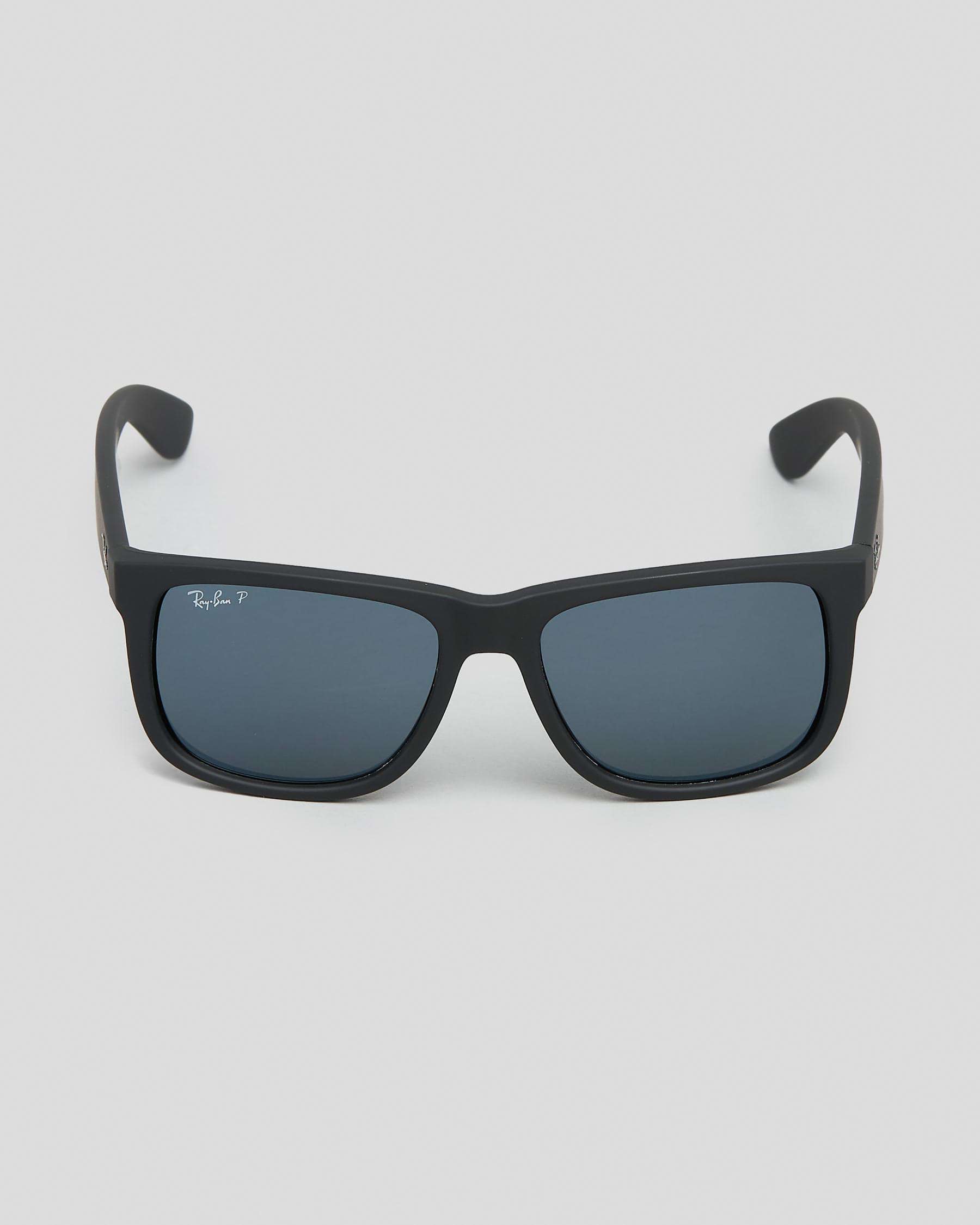 Ray-Ban Justin RB4165 Polar Sunglasses In Black/dark Blue - FREE ...