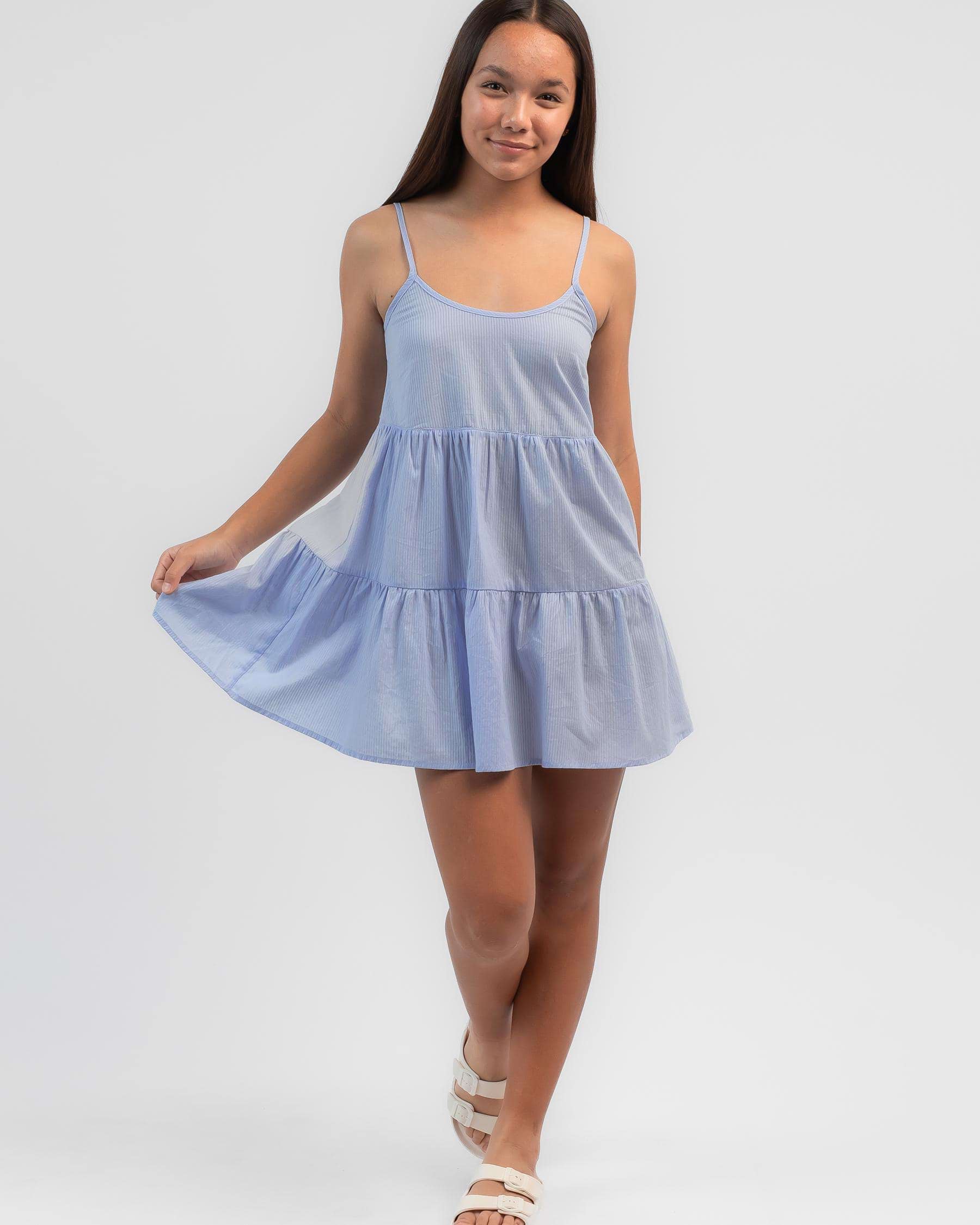 Mooloola Girls' Stephy Dress In Blue - Fast Shipping & Easy Returns ...