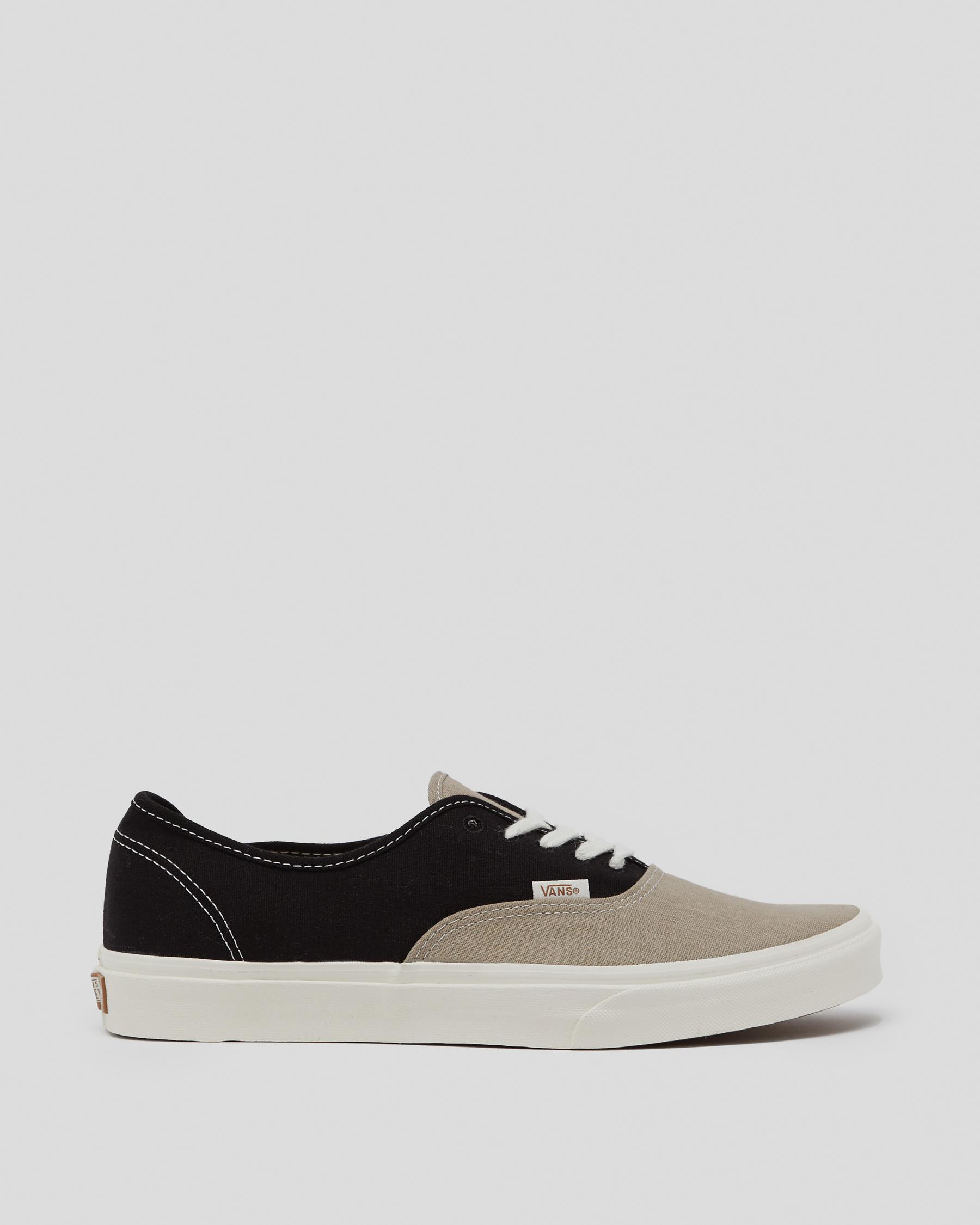Shop Vans Authentic Shoes In Eco Theory Multi Block Black - Fast ...