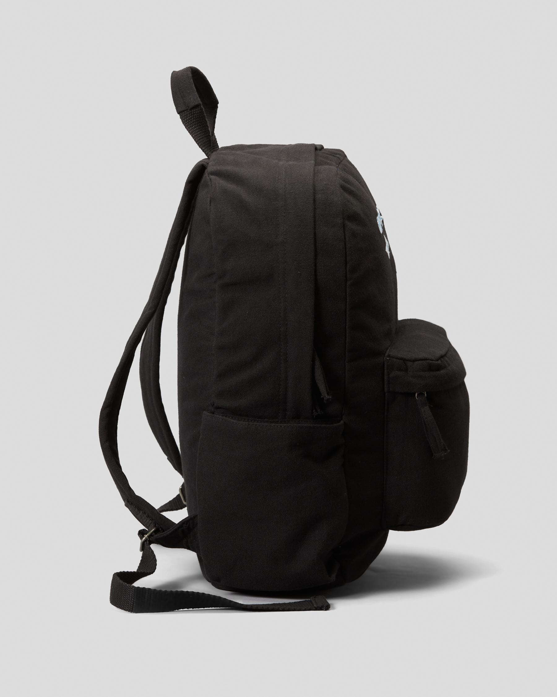 Shop Rip Curl Diamond Canvas 18L Backpack In Black - Fast Shipping ...