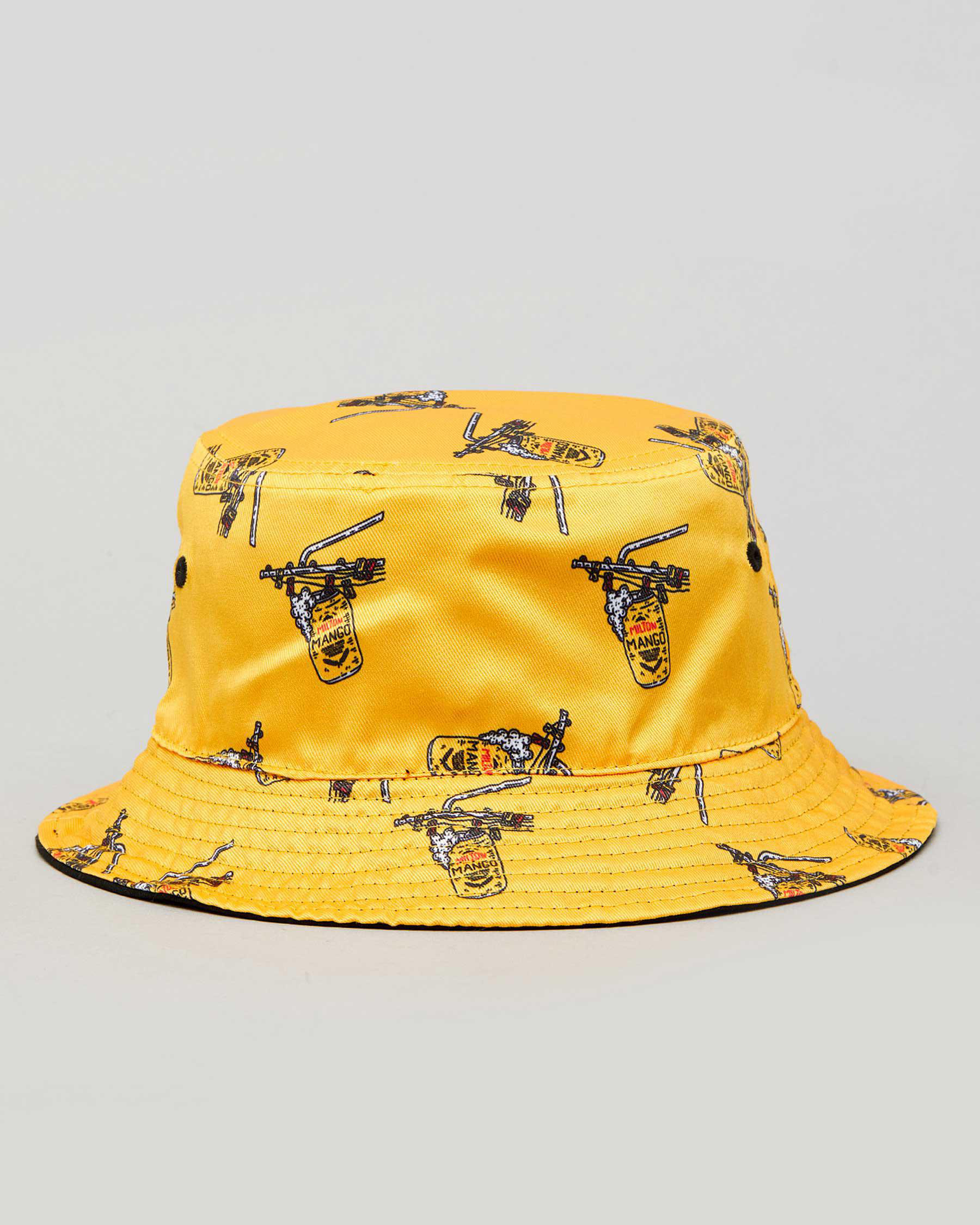 Milton Mango Fangin' 2 Bucket Hat In Black/yellow - Fast Shipping ...