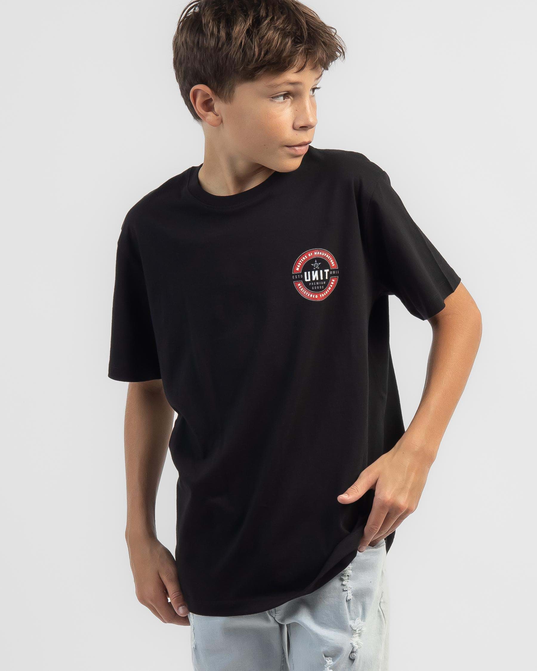 Shop Unit Boys' Felix T-Shirt In Black - Fast Shipping & Easy Returns ...