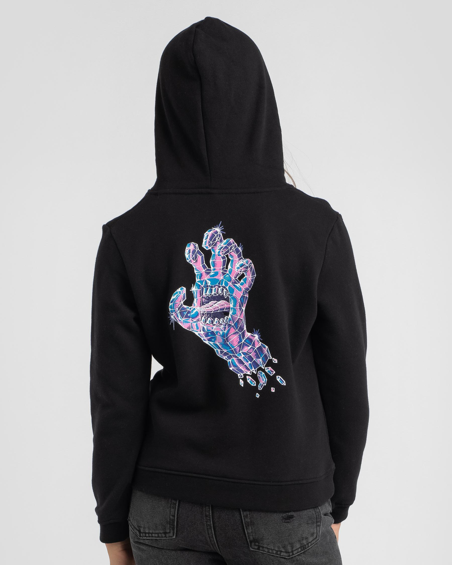 Santa cruz throwdown hand black hoodie on sale