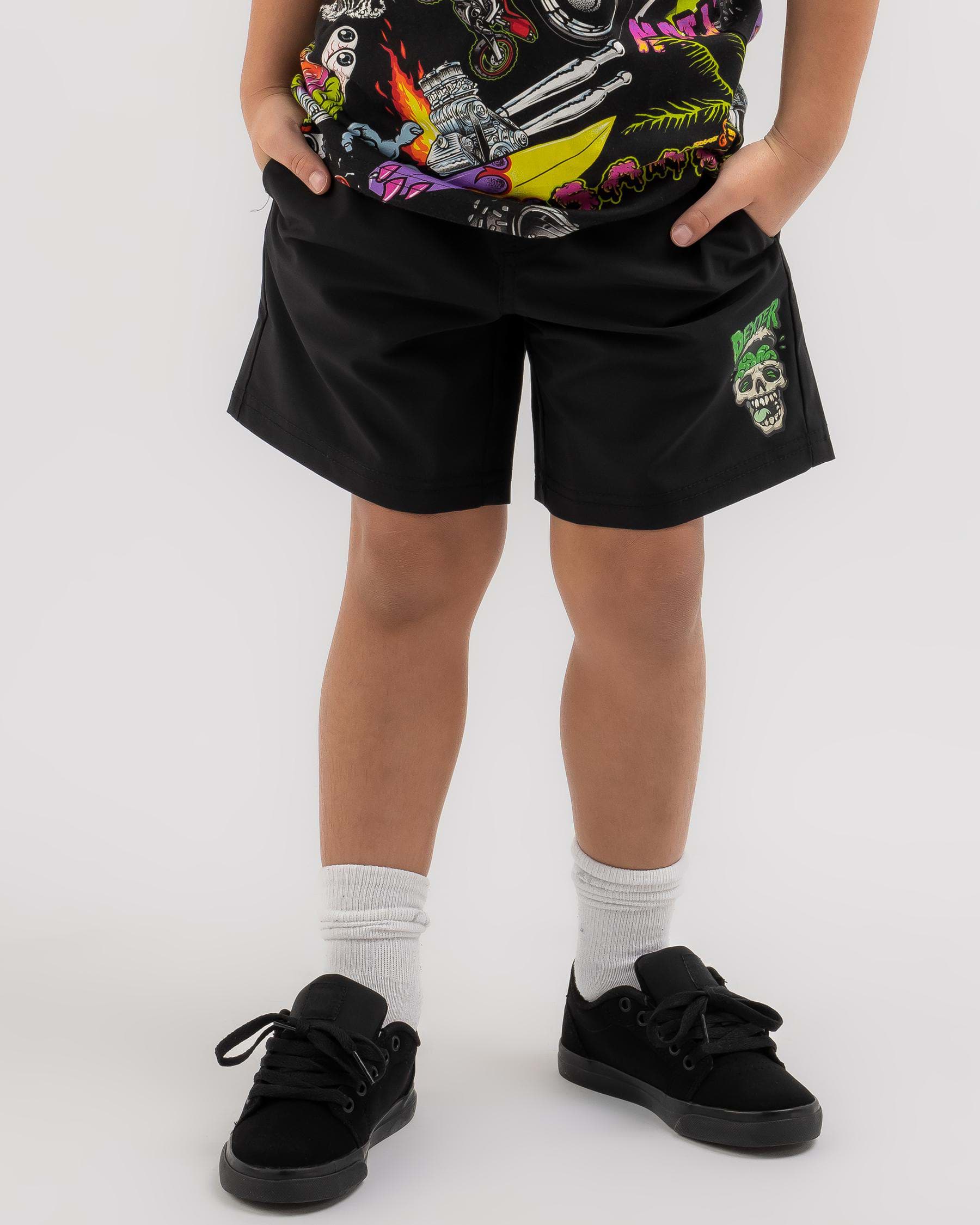 Shop Dexter Toddlers' Brainy Mully Shorts In Black - Fast Shipping ...