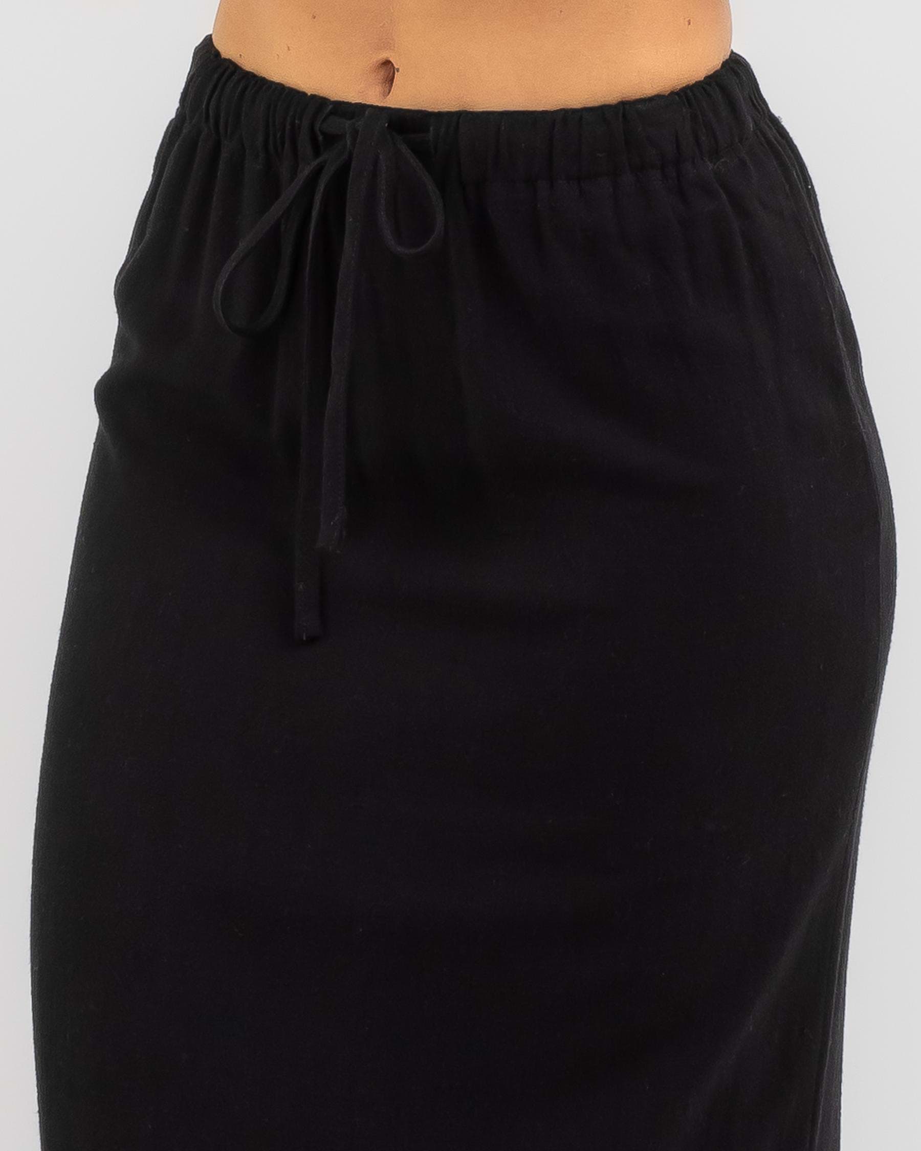 Shop Mooloola Dane Dallis Maxi Skirt In Black - Fast Shipping & Easy ...