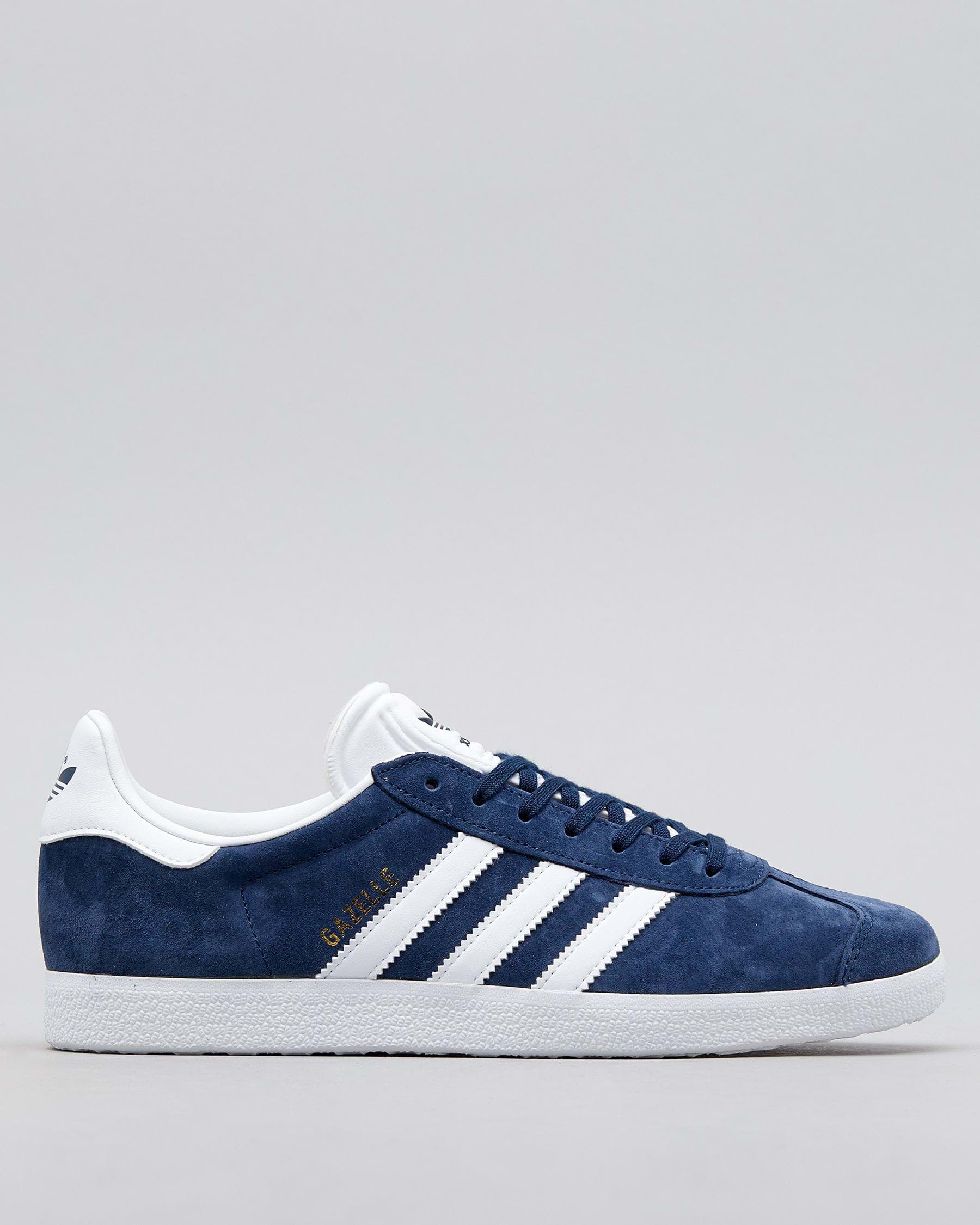 Shop adidas Womens Gazelle Shoes In Navy/white - Fast Shipping & Easy ...