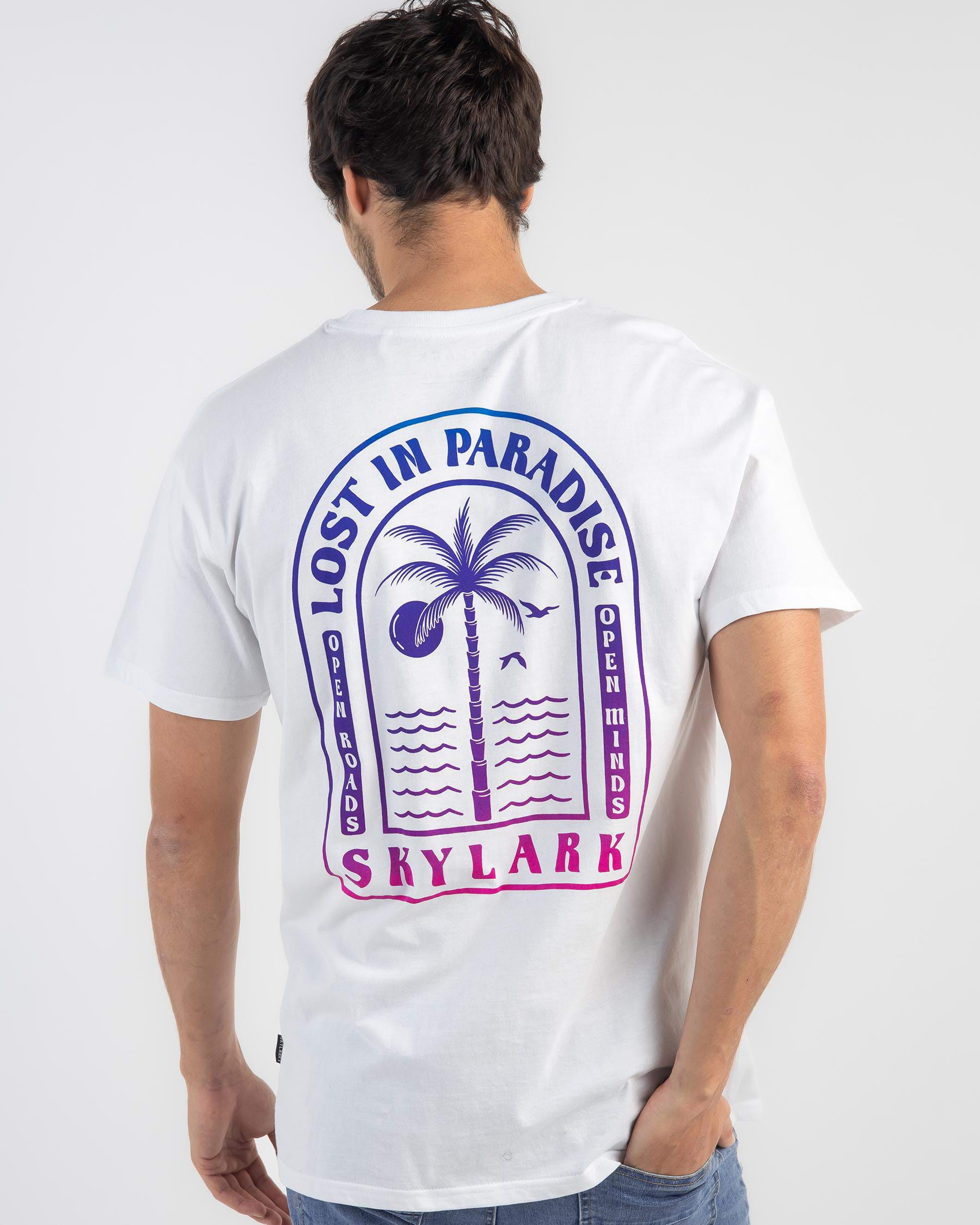 Shop Skylark Lost In Paradise T-Shirt In White - Fast Shipping & Easy ...