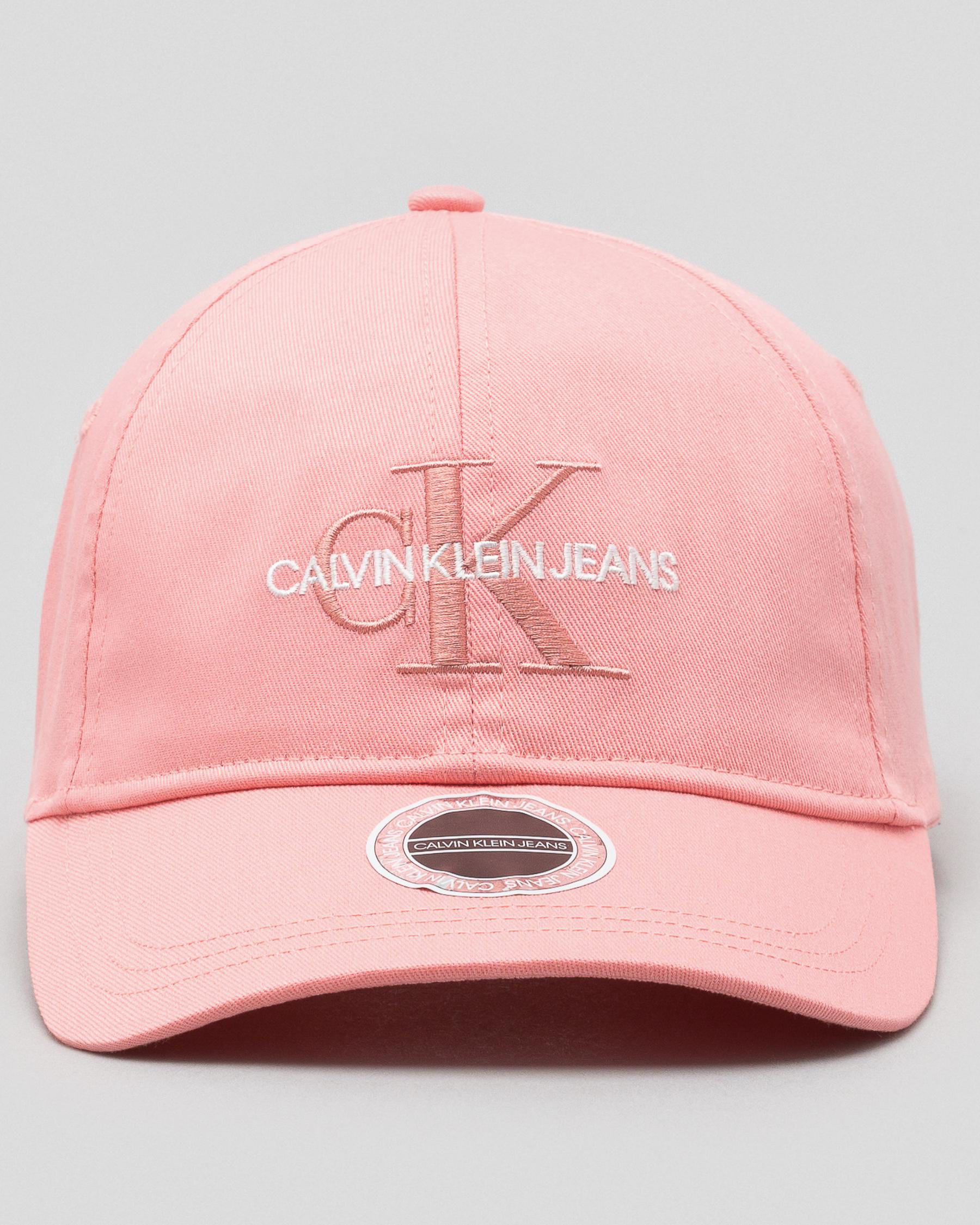 Shop Calvin Klein Monogram Cap In Soft Berry - Fast Shipping & Easy ...