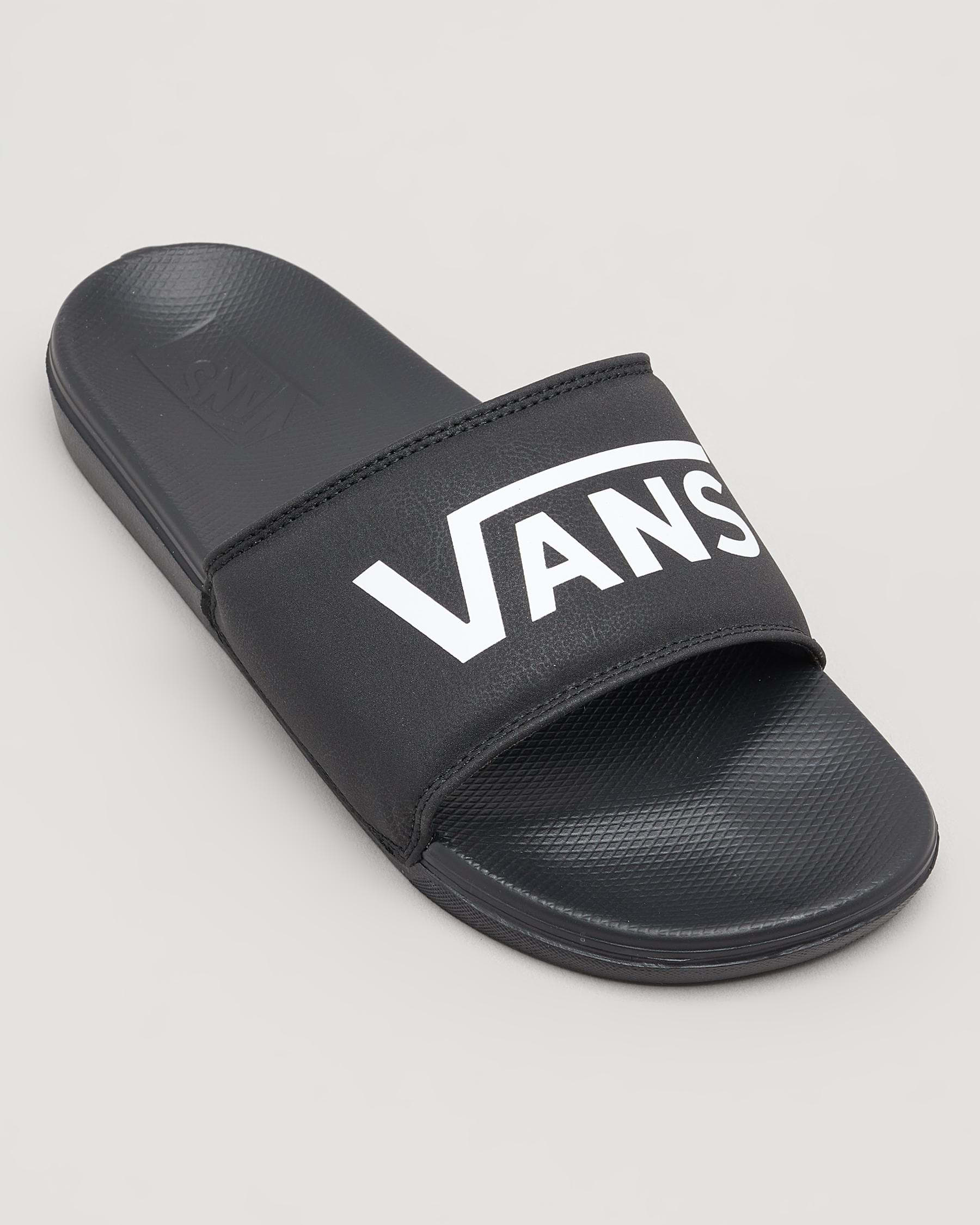 Shop Vans La Costa Slide-On Slides In Black - Fast Shipping & Easy ...