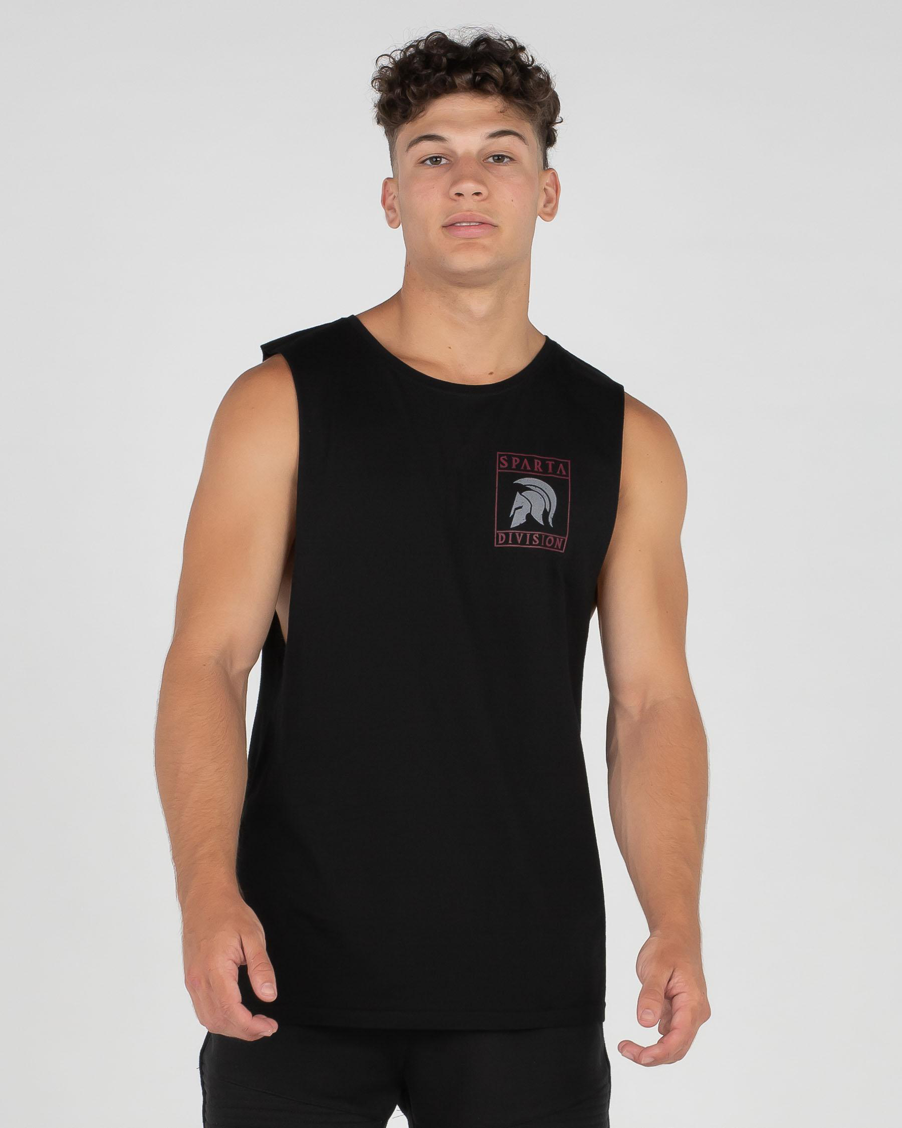 Shop Sparta Colossal Muscle Tank In Black/port - Fast Shipping & Easy ...