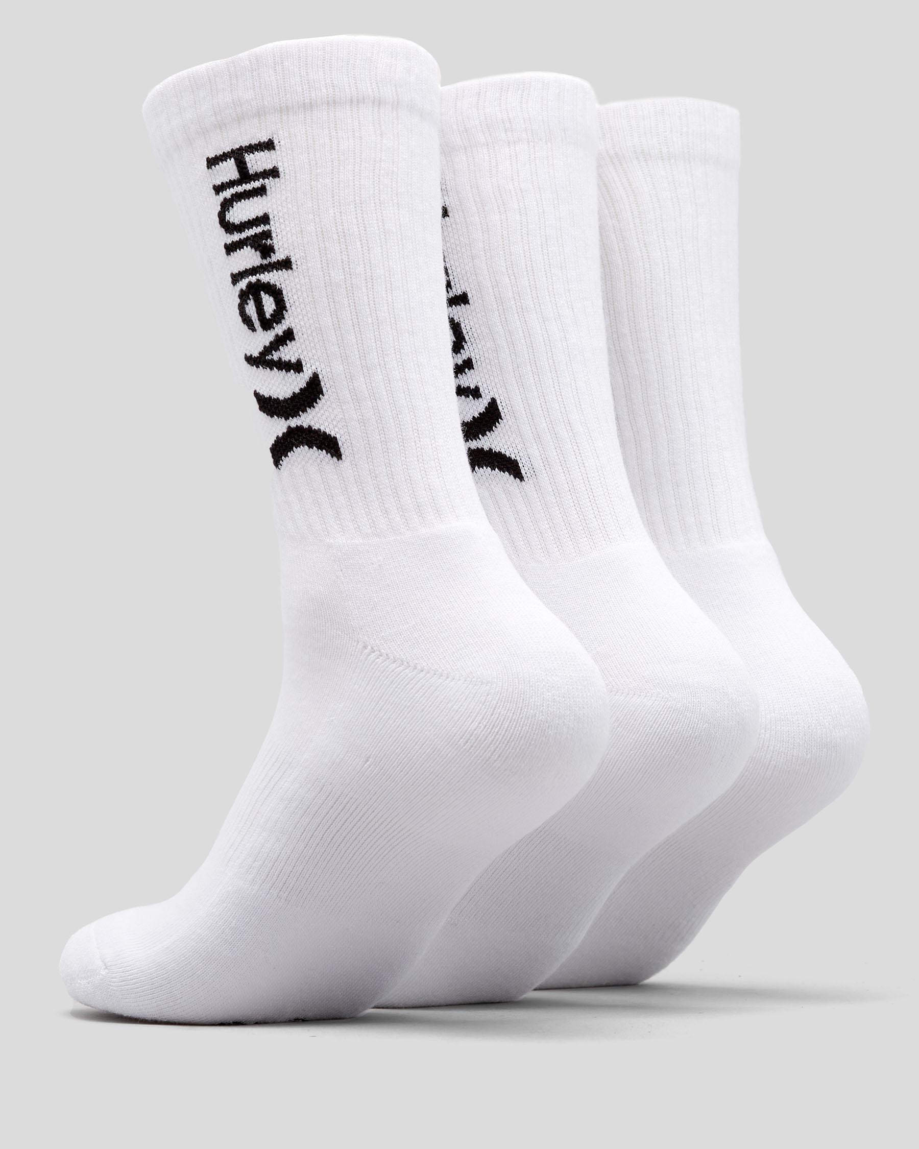 Shop Hurley Womens One And Only Sock Pack In White - Fast Shipping ...