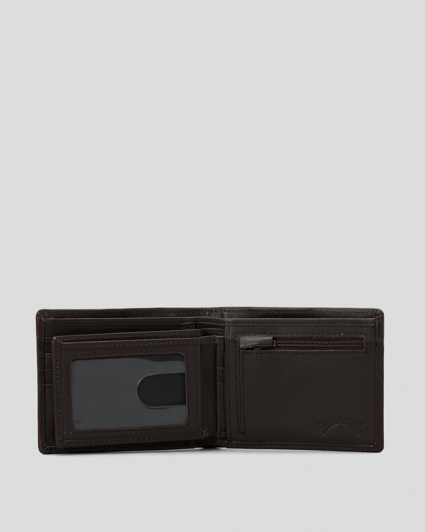 Billabong Scope 2 In 1 Leather Wallet In Java Grain - FREE* Shipping ...