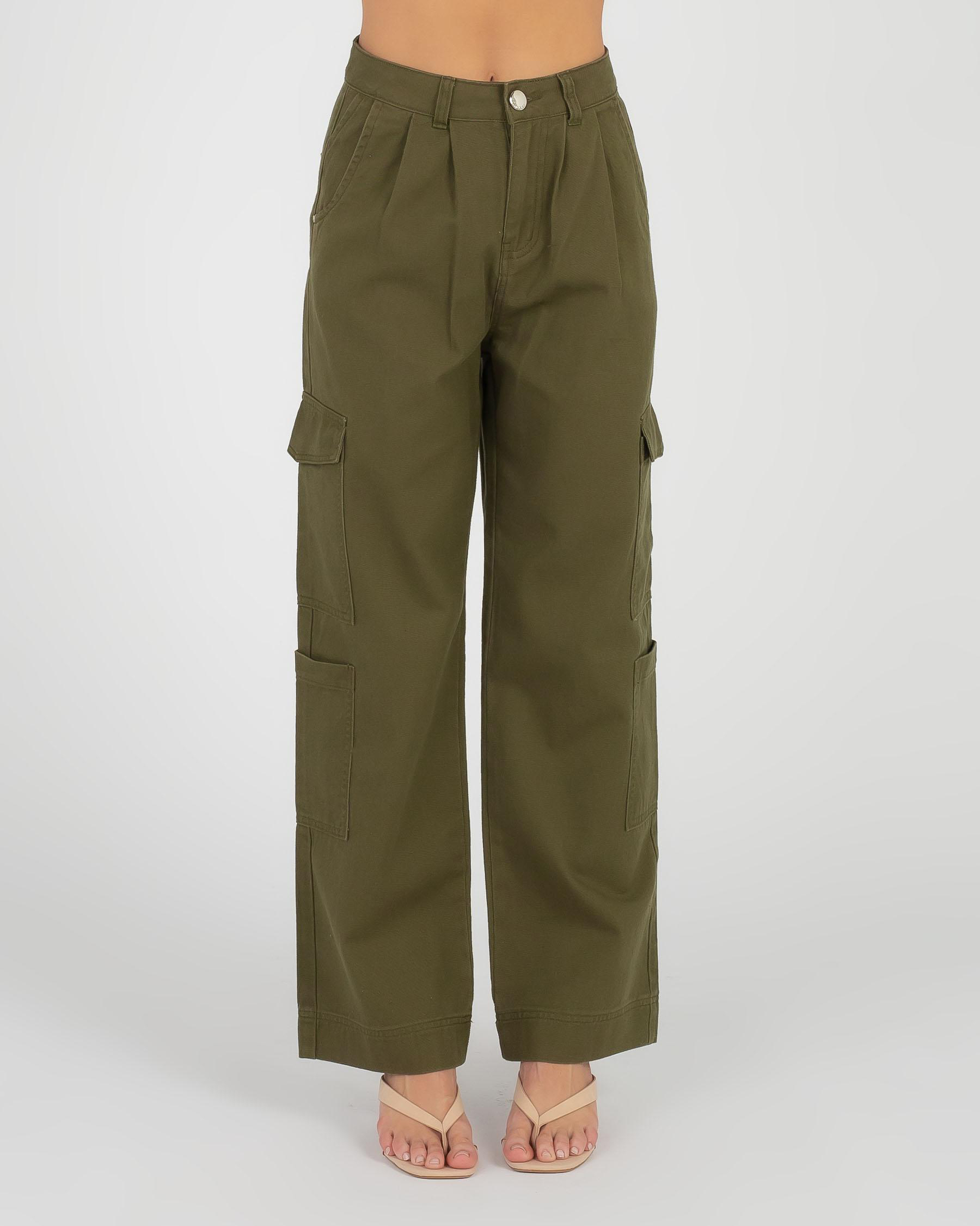 Shop Ava And Ever Karter Pants In Khaki - Fast Shipping & Easy Returns ...