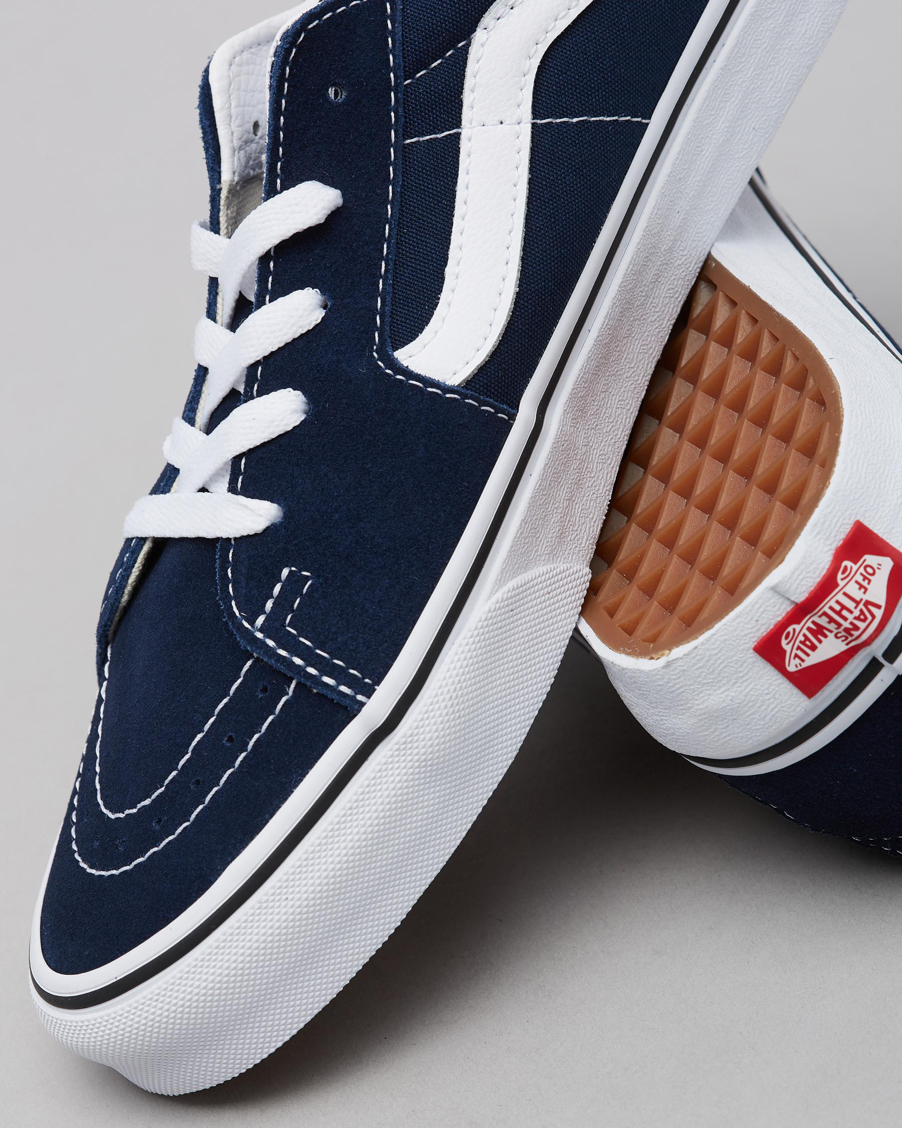 Shop Vans Sk8 Low Shoes In Dress Blues/true White - Fast Shipping ...