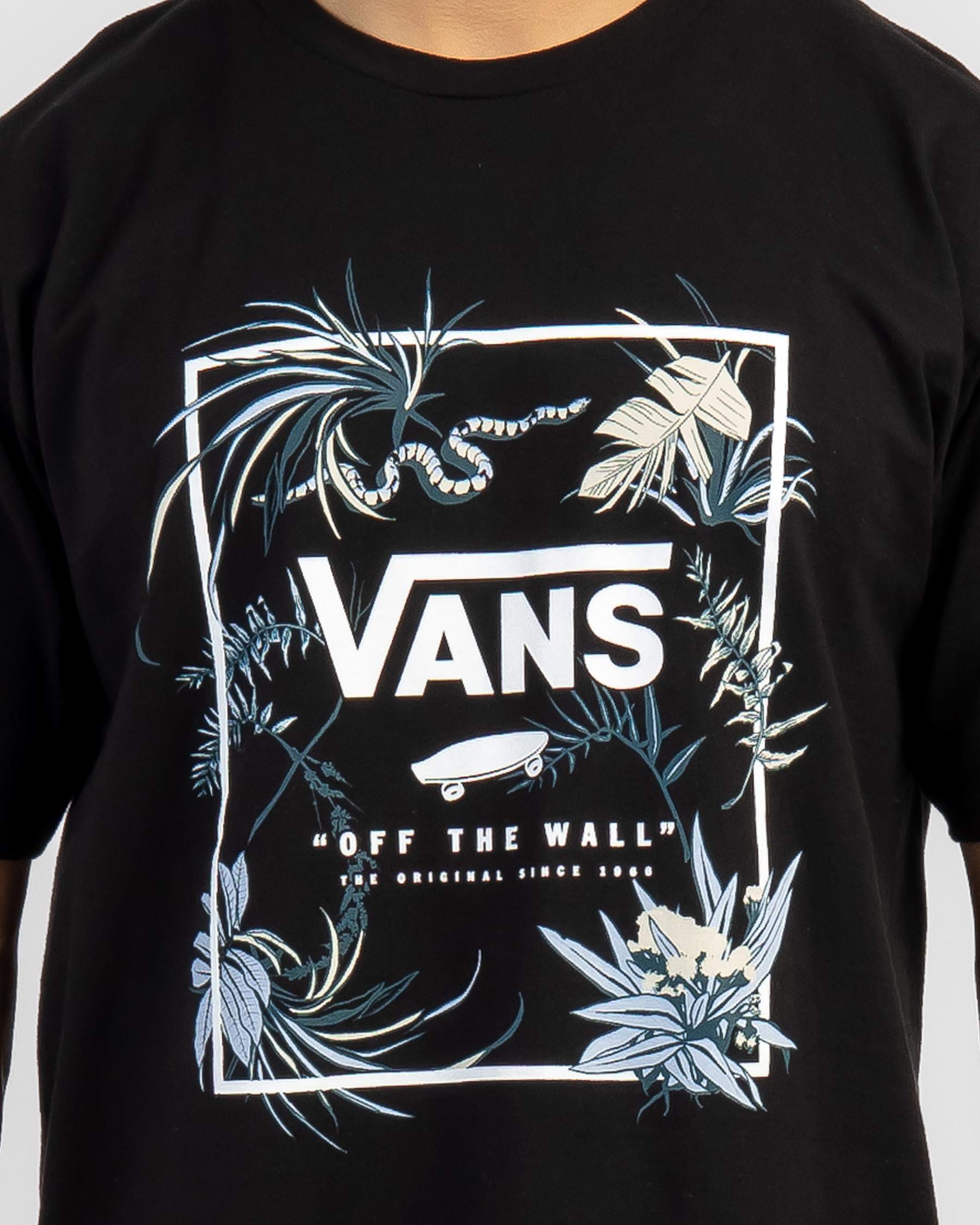 Shop Vans Classic Print Box T Shirt In Blackdeep Teal Fast Shipping And Easy Returns City 4398