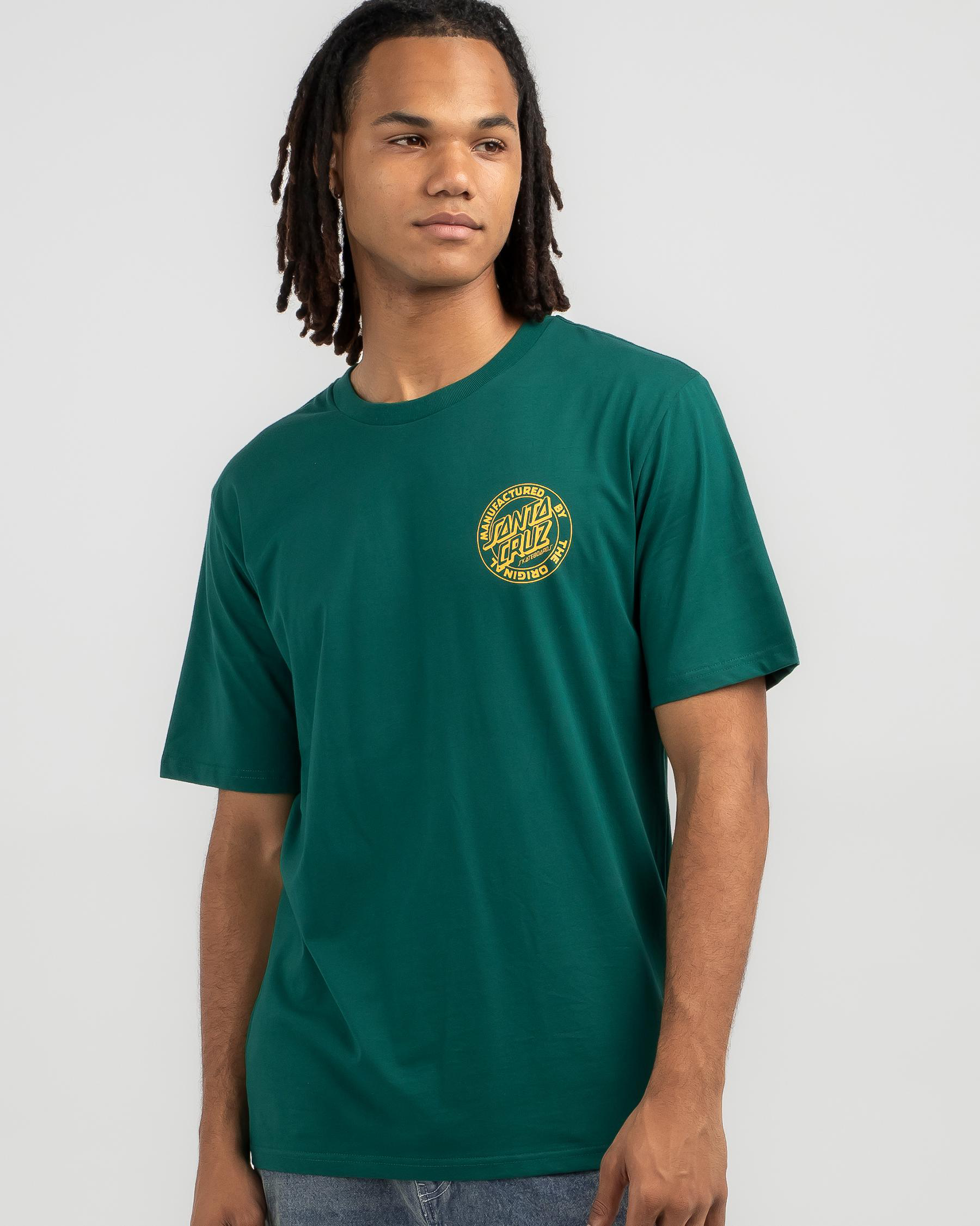 Shop Santa Cruz OS MFG Dot T-Shirt In Dark Green - Fast Shipping & Easy ...