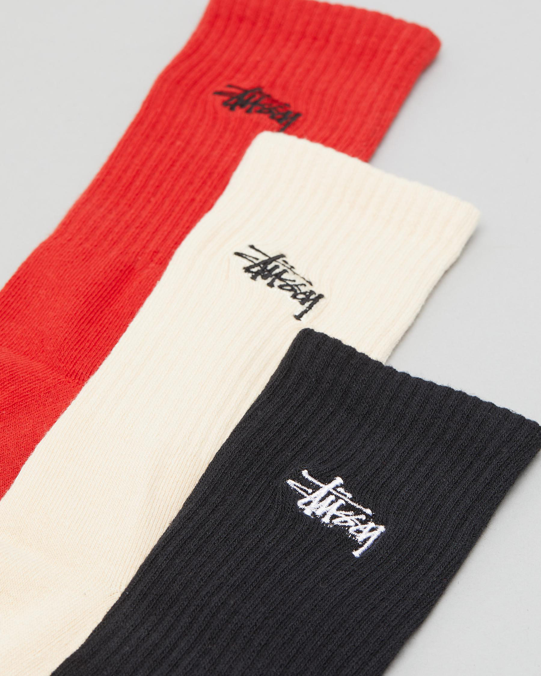 Stussy Graffiti Socks 3 Pack In Multi - FREE* Shipping & Easy Returns ...