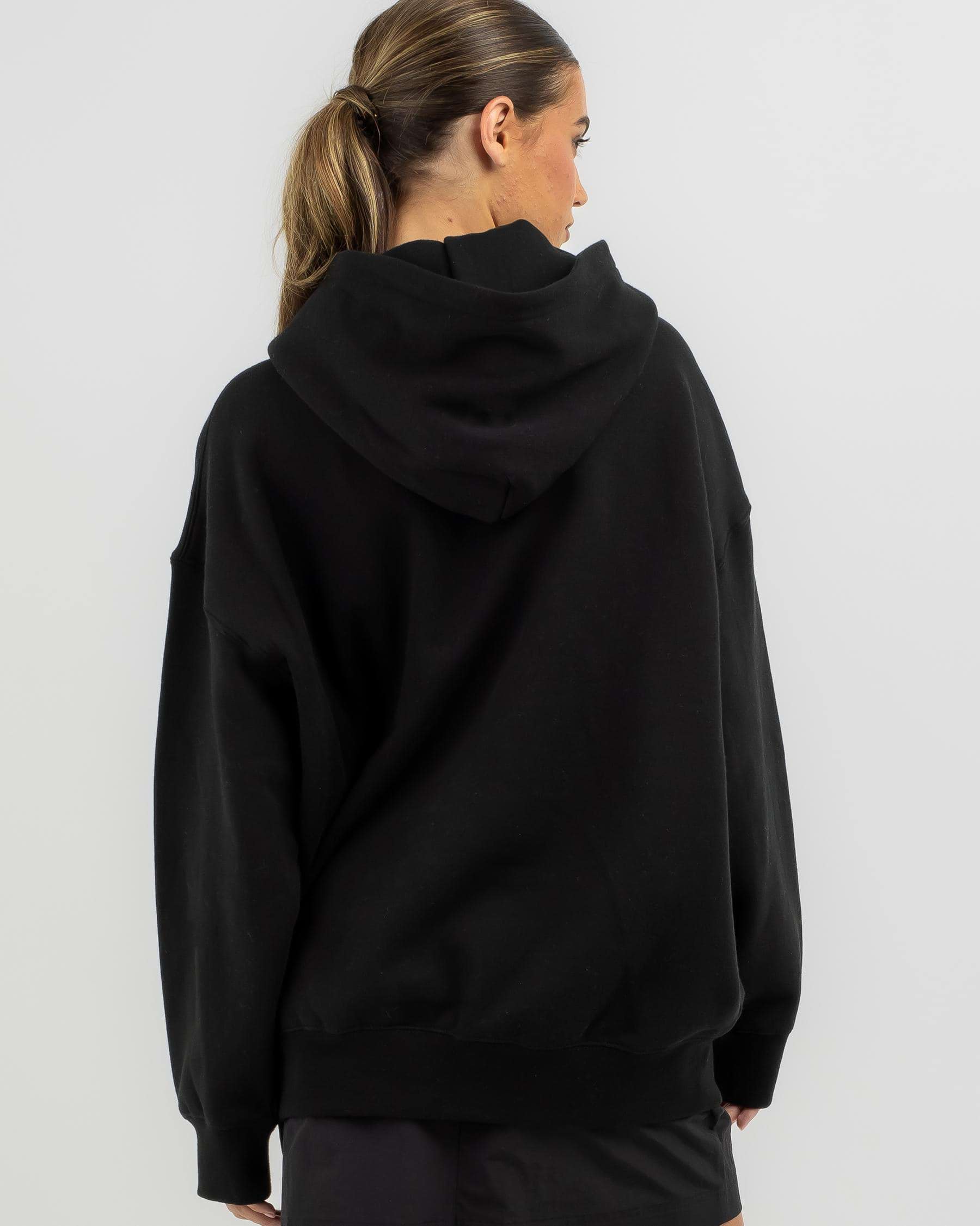 Shop Stussy Graffiti Embroidery Oversized Hoodie In Black - Fast ...