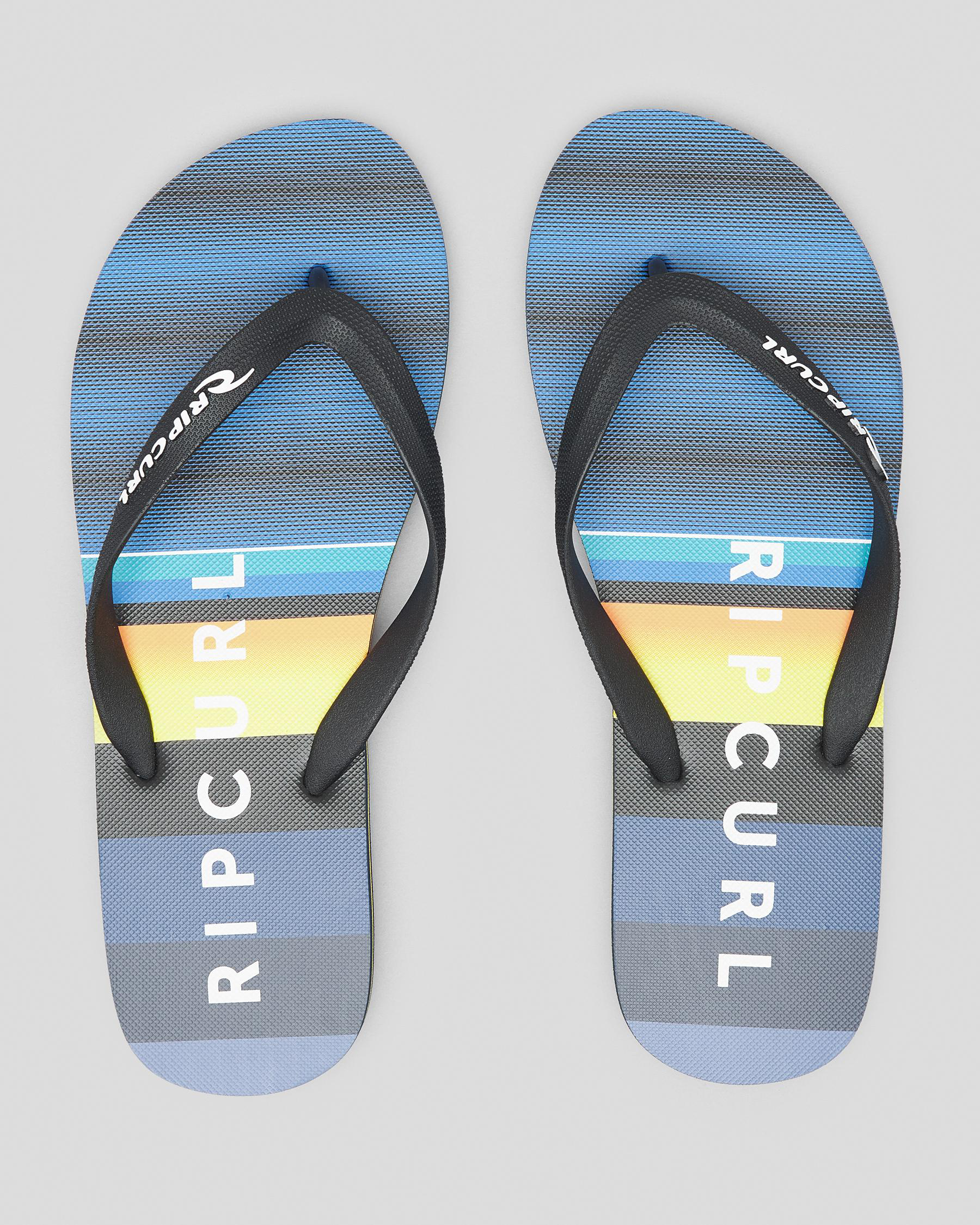 Shop Rip Curl Daybreak Thongs In Navy/yellow - Fast Shipping & Easy ...