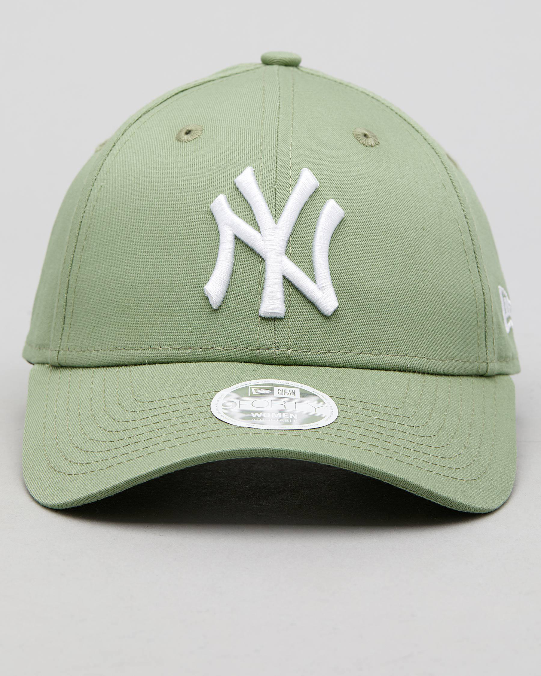 New York Embroidered Baseball Cap in Sage