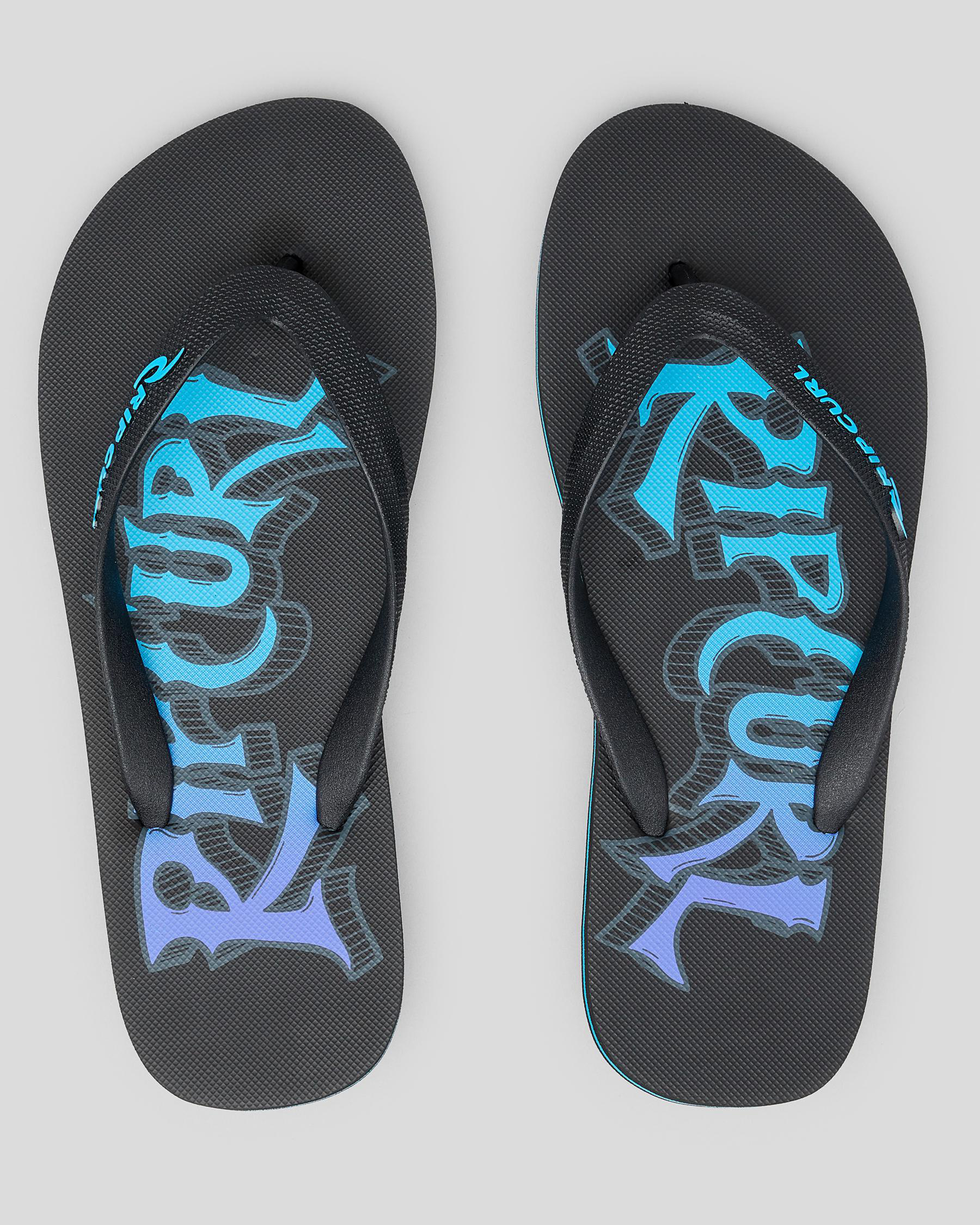 Shop Rip Curl Spike Fade Thongs In Blue/multi - Fast Shipping & Easy ...