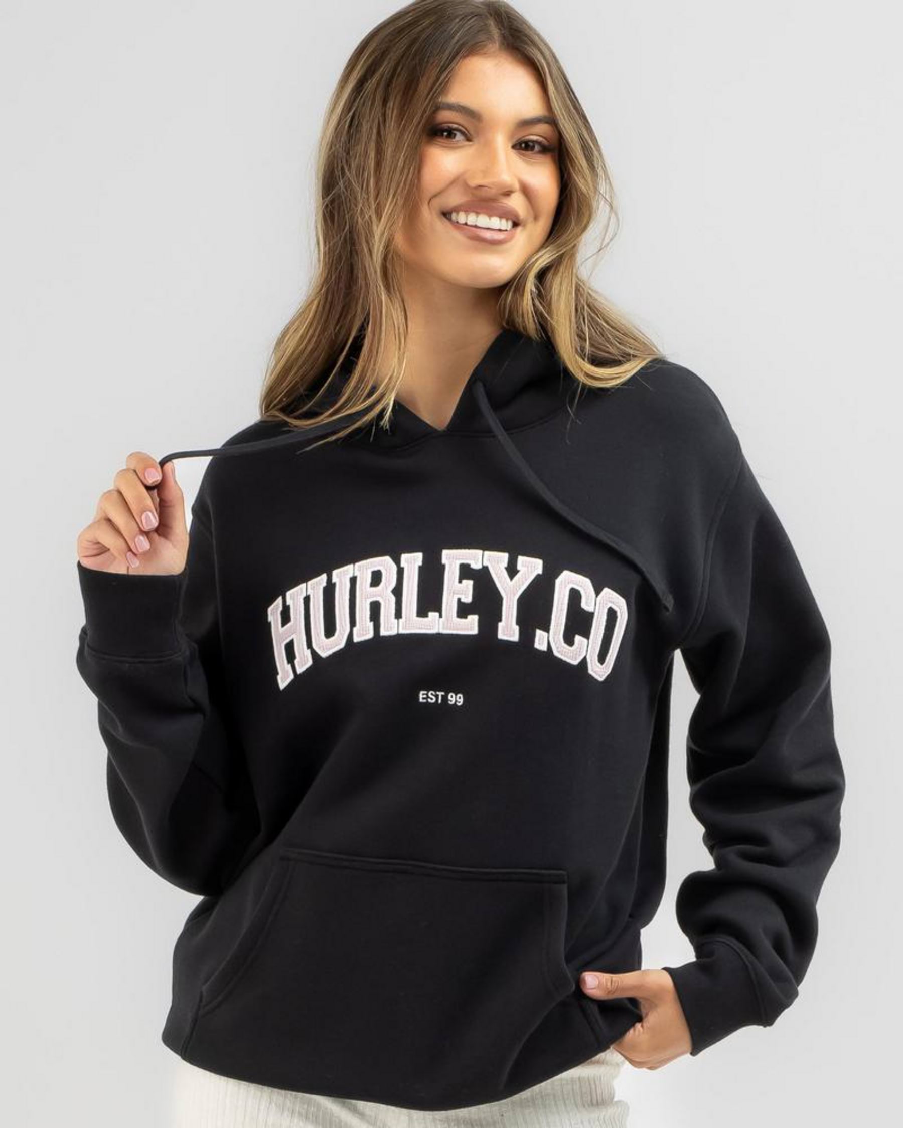 Shop Hurley Authentic Hoodie In Black - Fast Shipping & Easy Returns ...